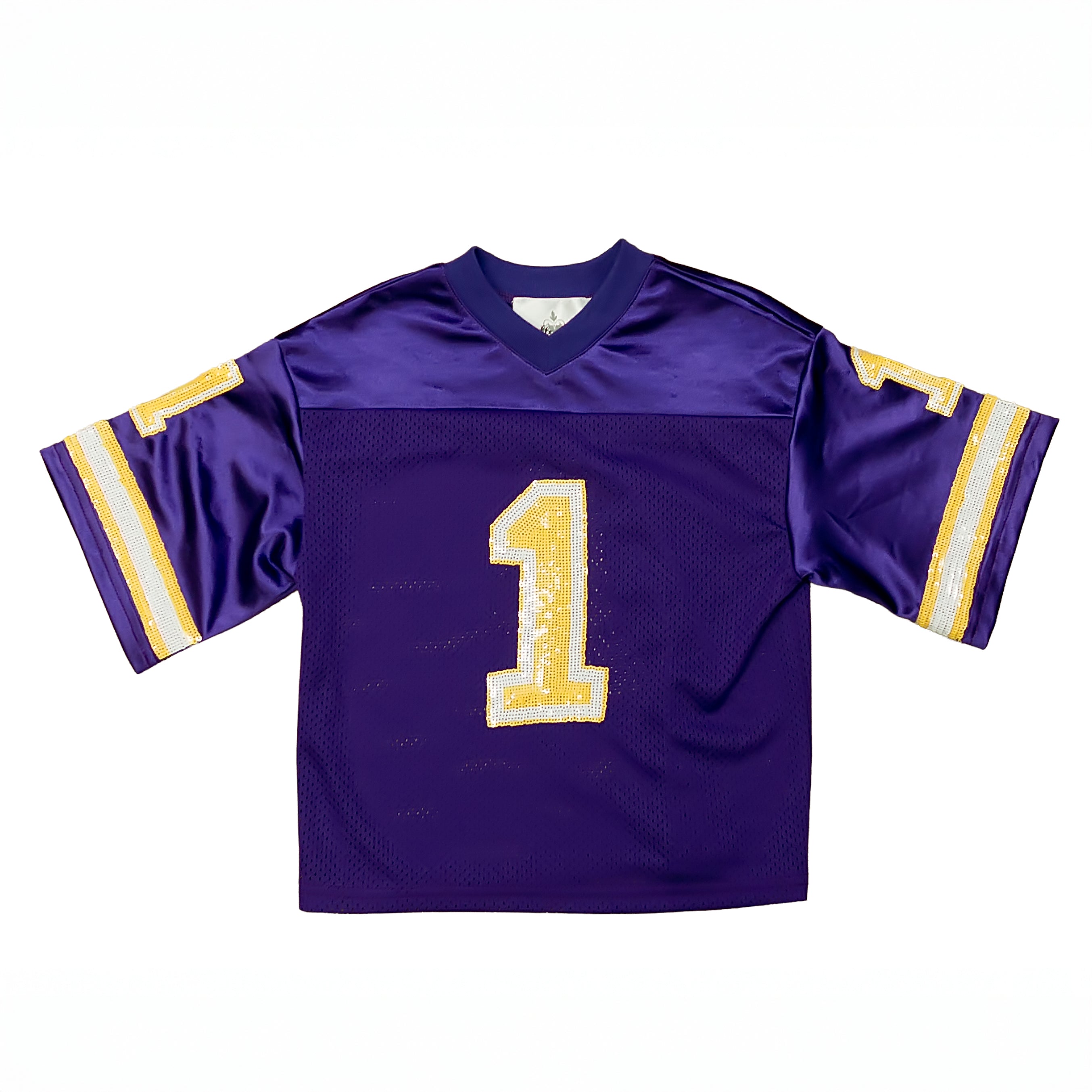 Purple and Yellow Sequin Jersey