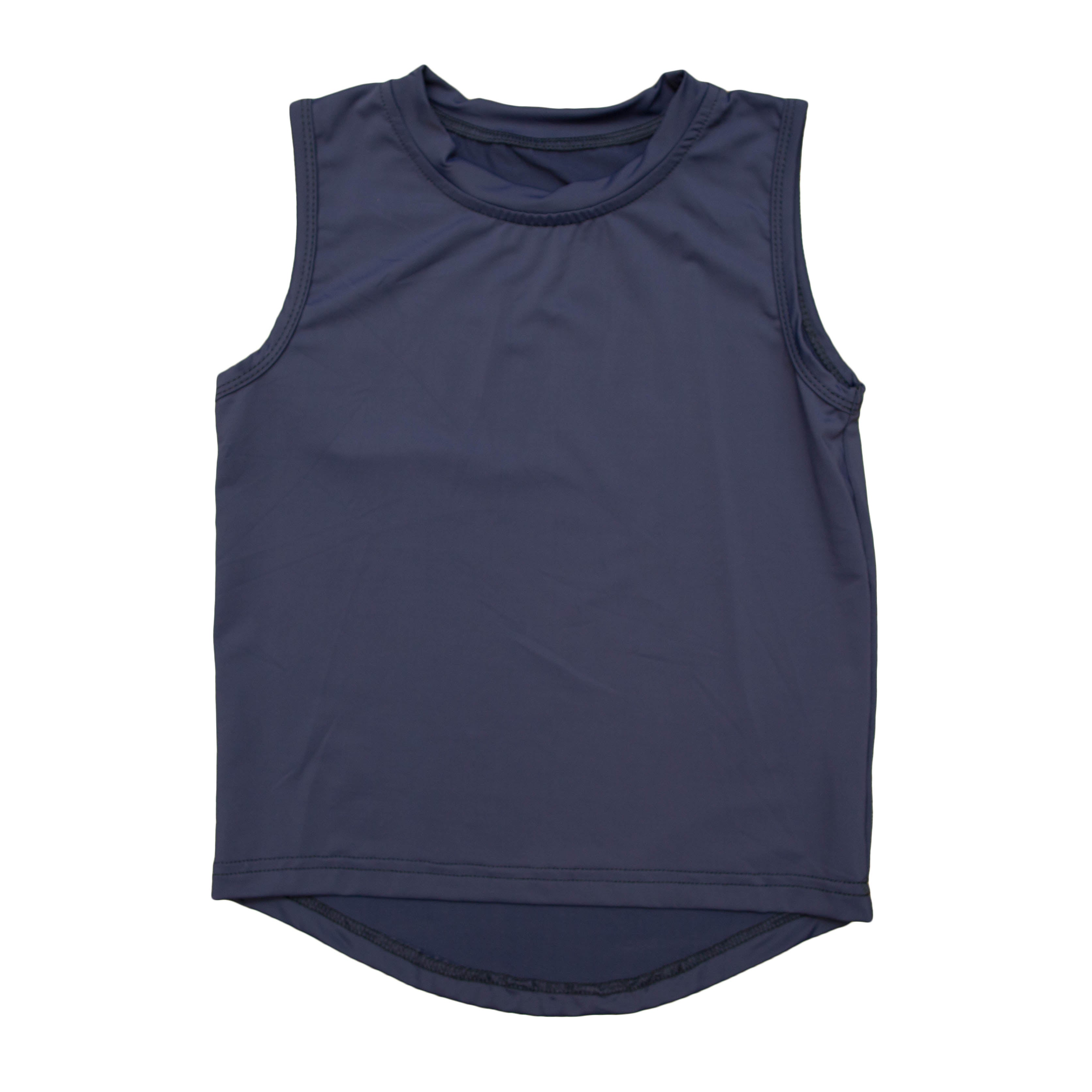 Navy Blue High Low Adult Tank