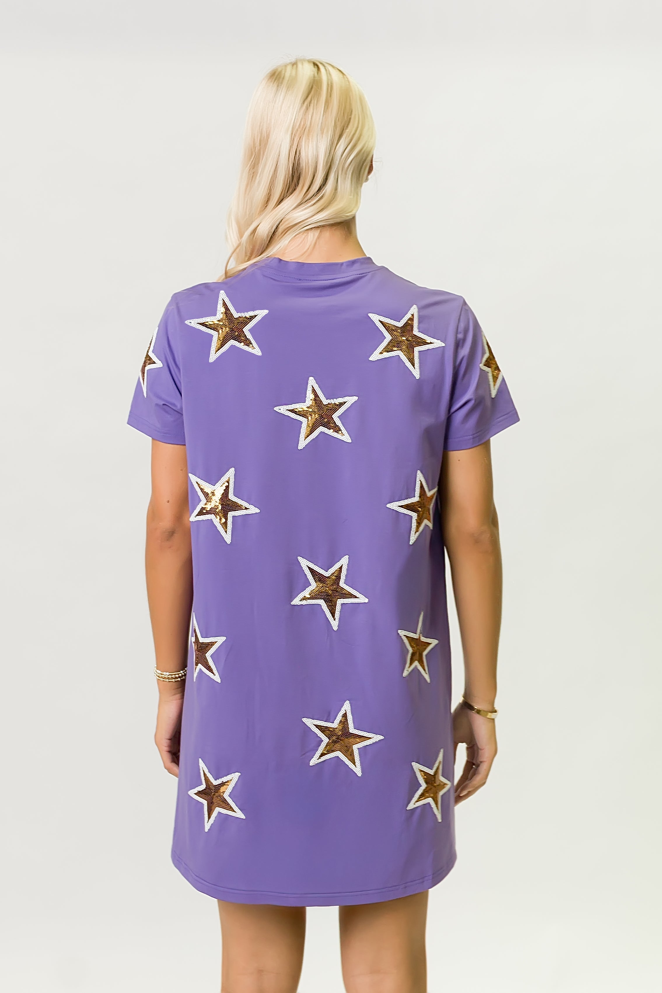 Purple and Gold Star Dress
