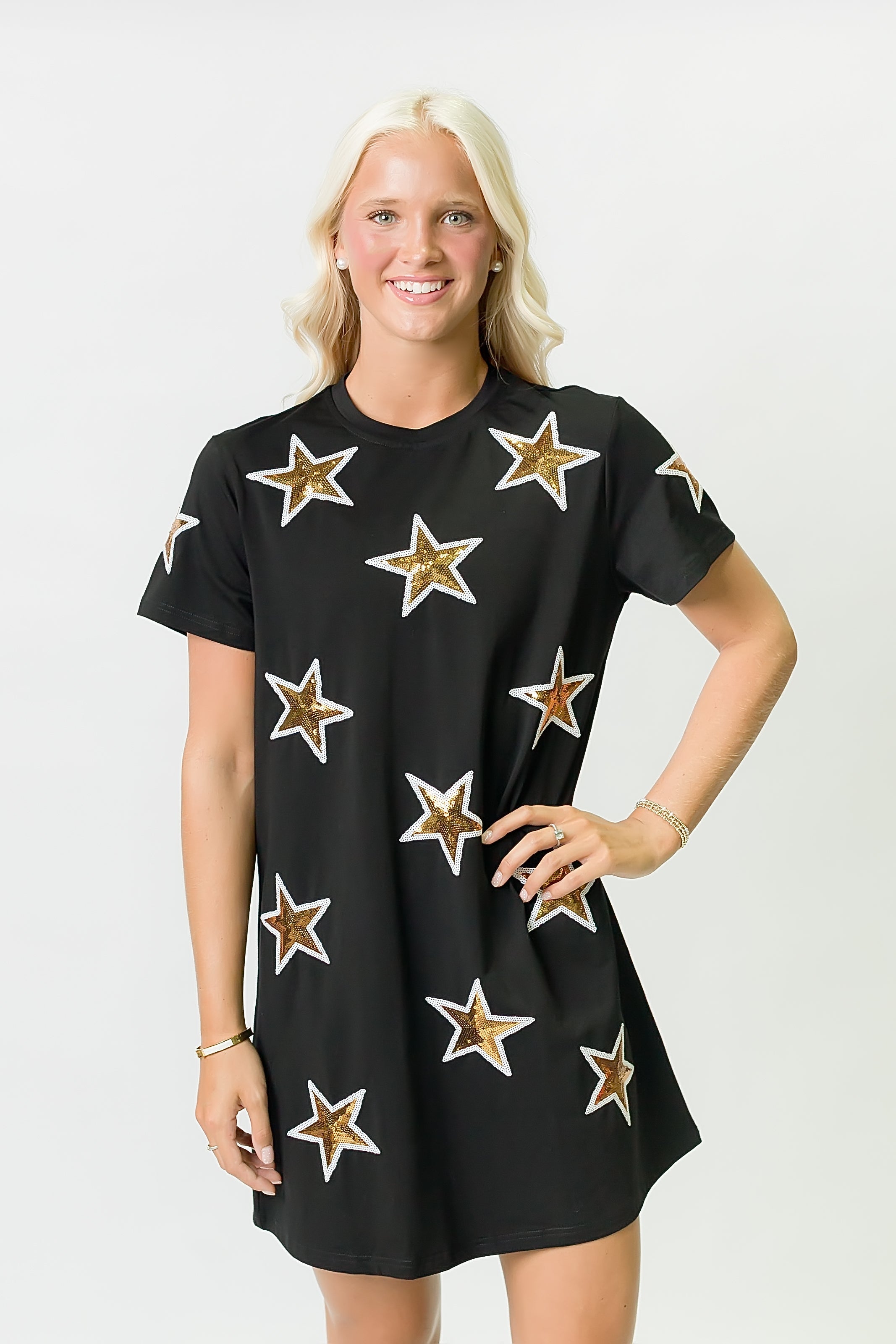 Black and Gold Star Dress