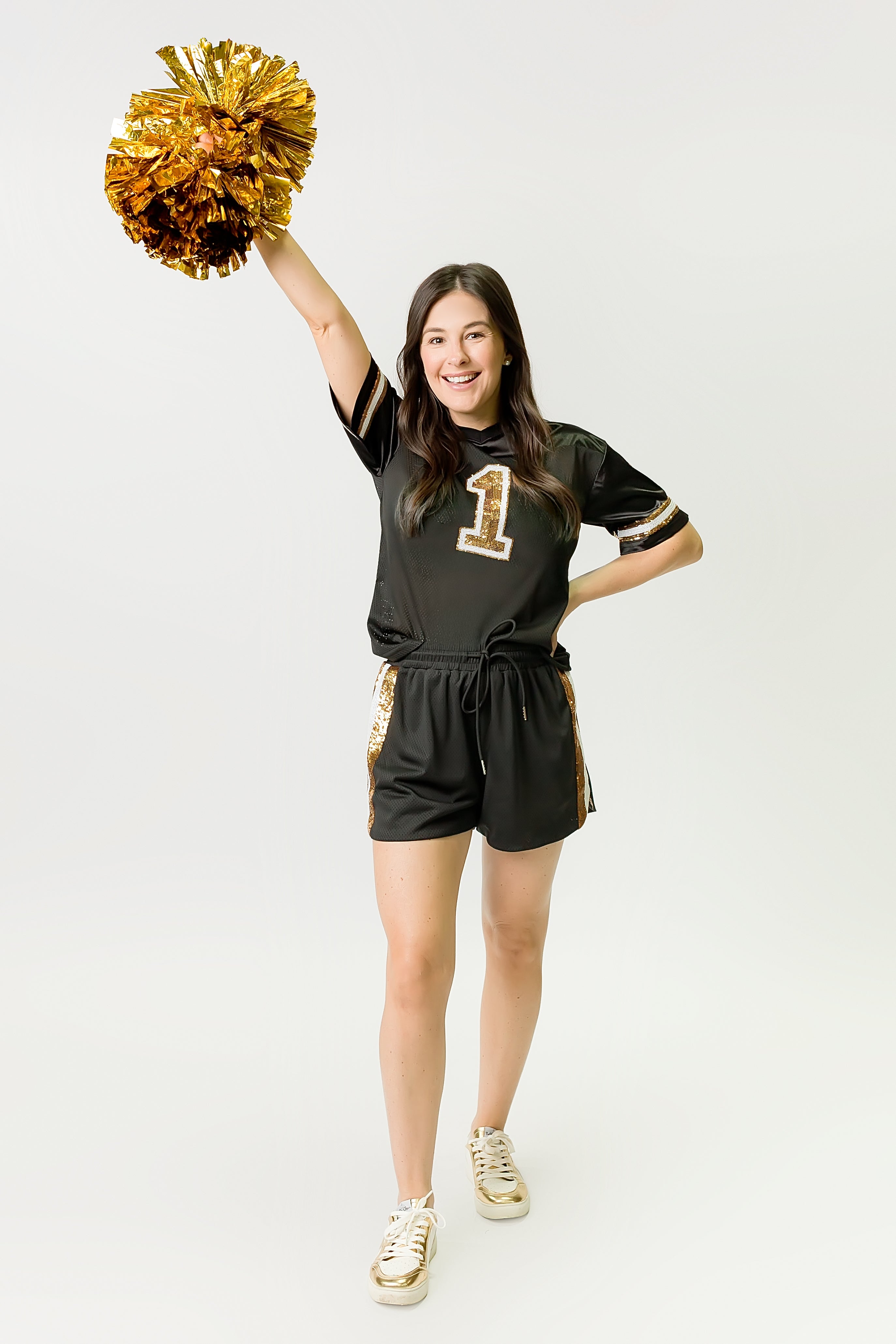Black and Gold Sequin Jersey