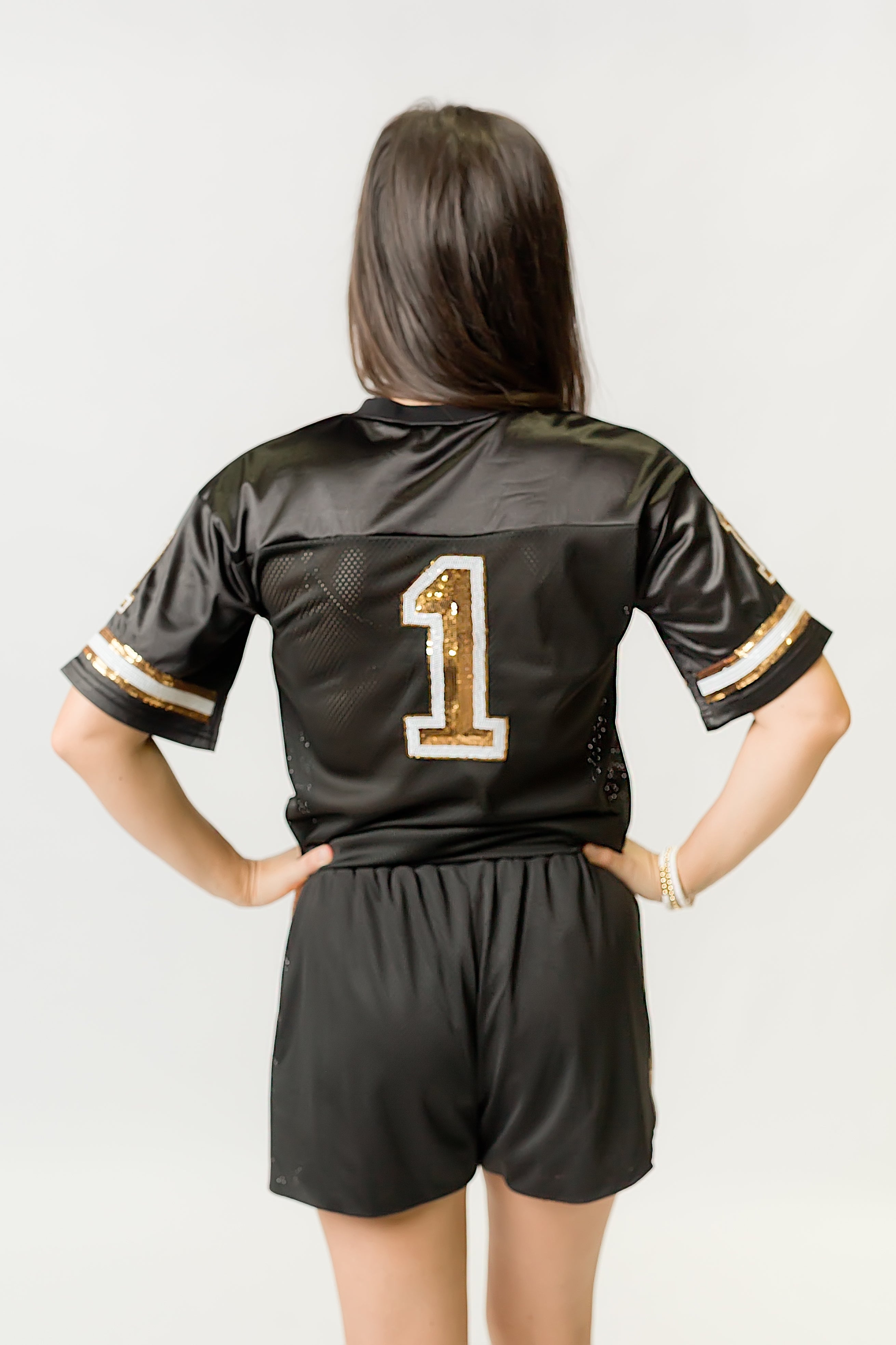 Black and Gold Sequin Jersey
