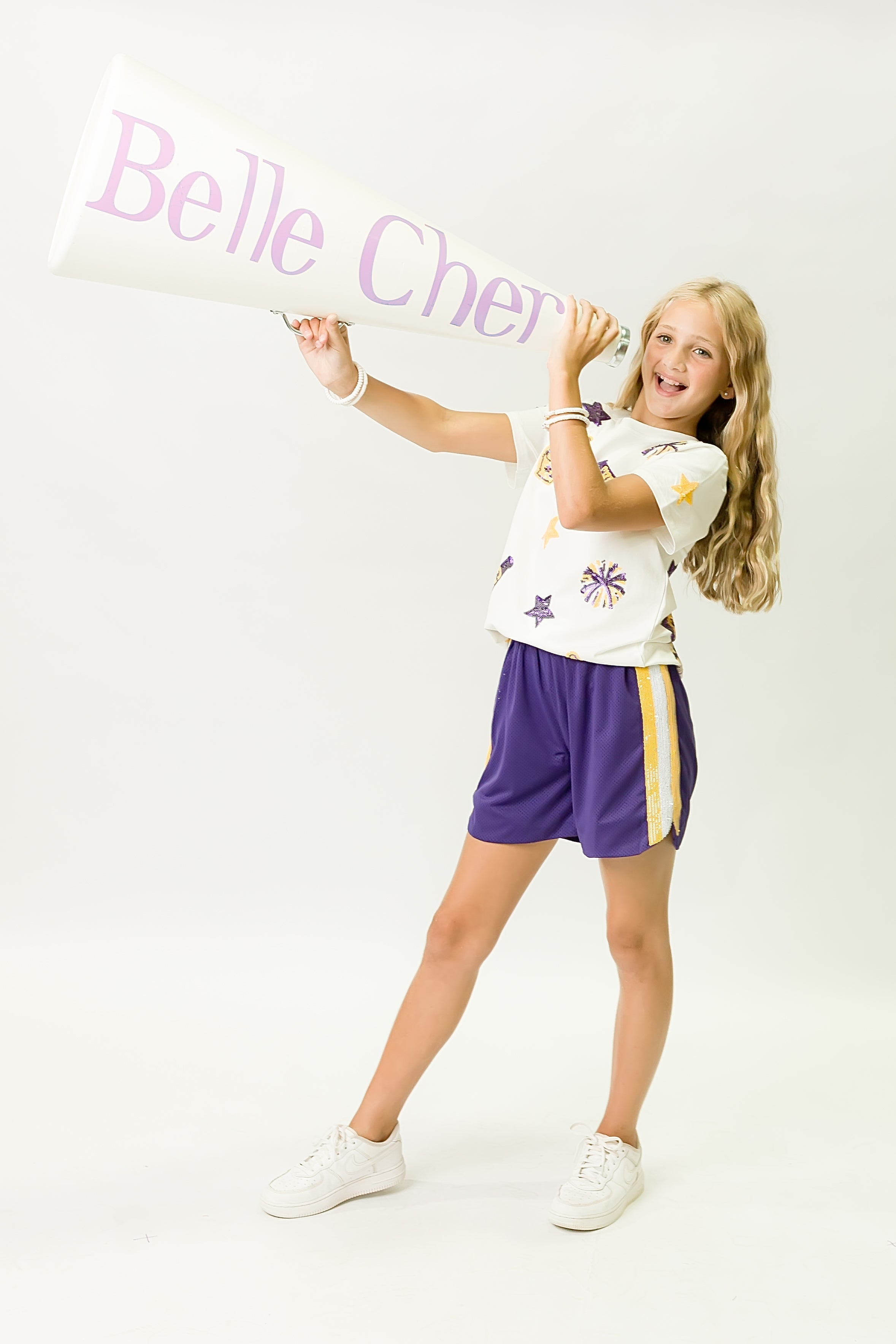 Purple and Yellow Cheer Shirt