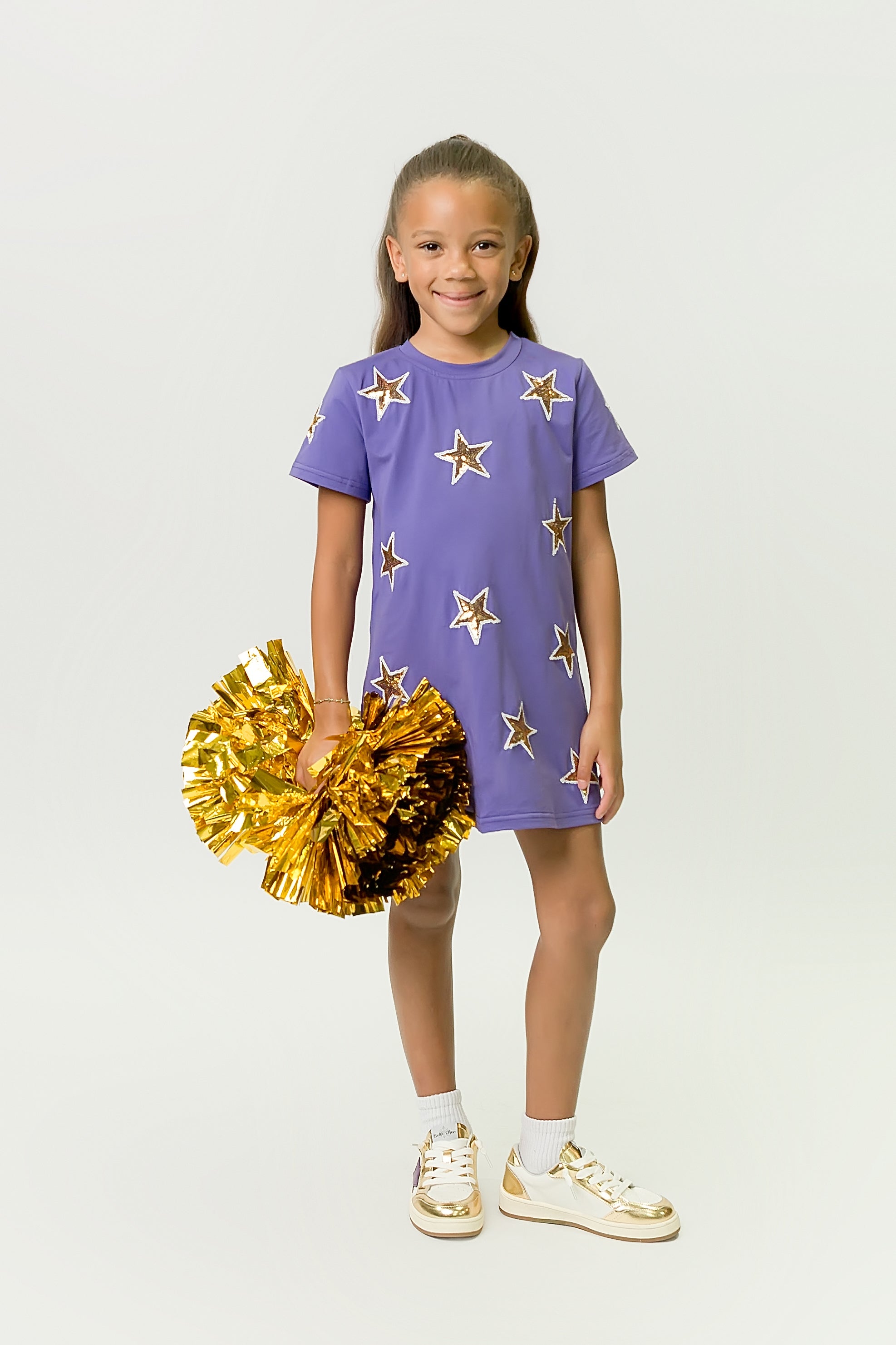Purple and Gold Star Dress