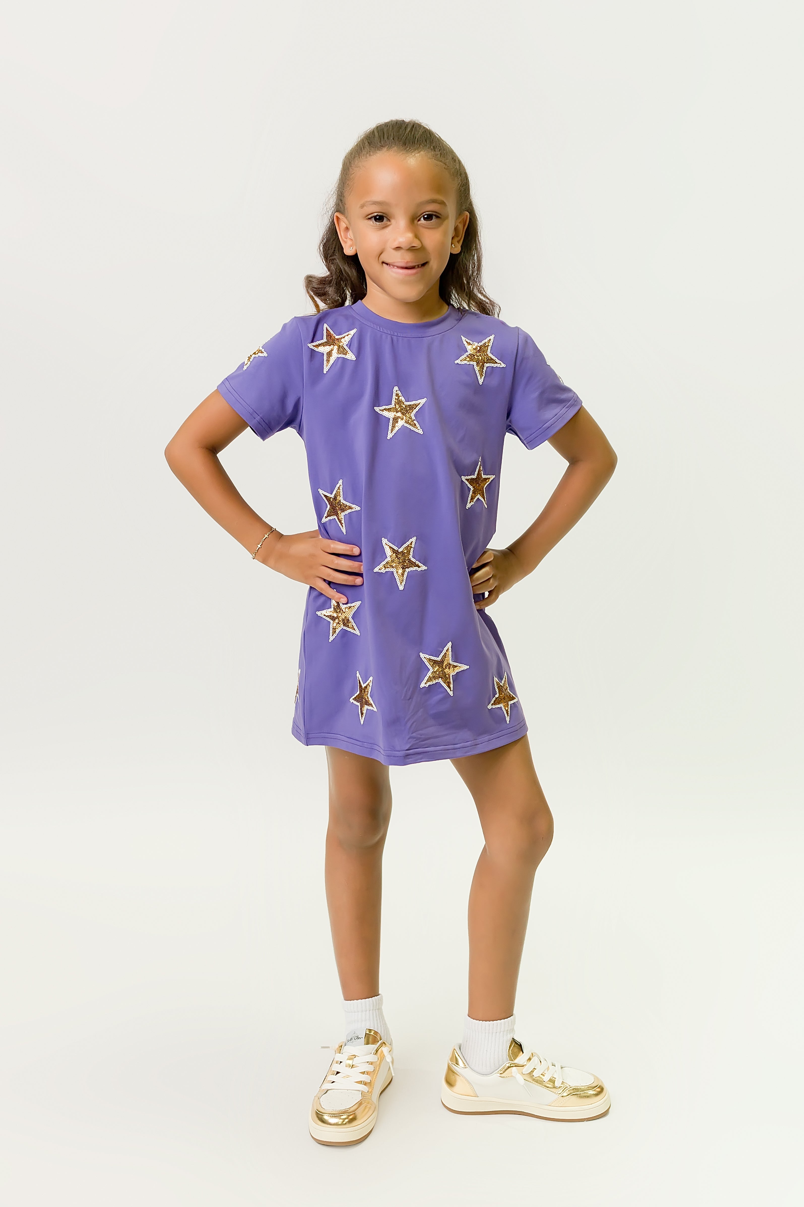 Purple and Gold Star Dress
