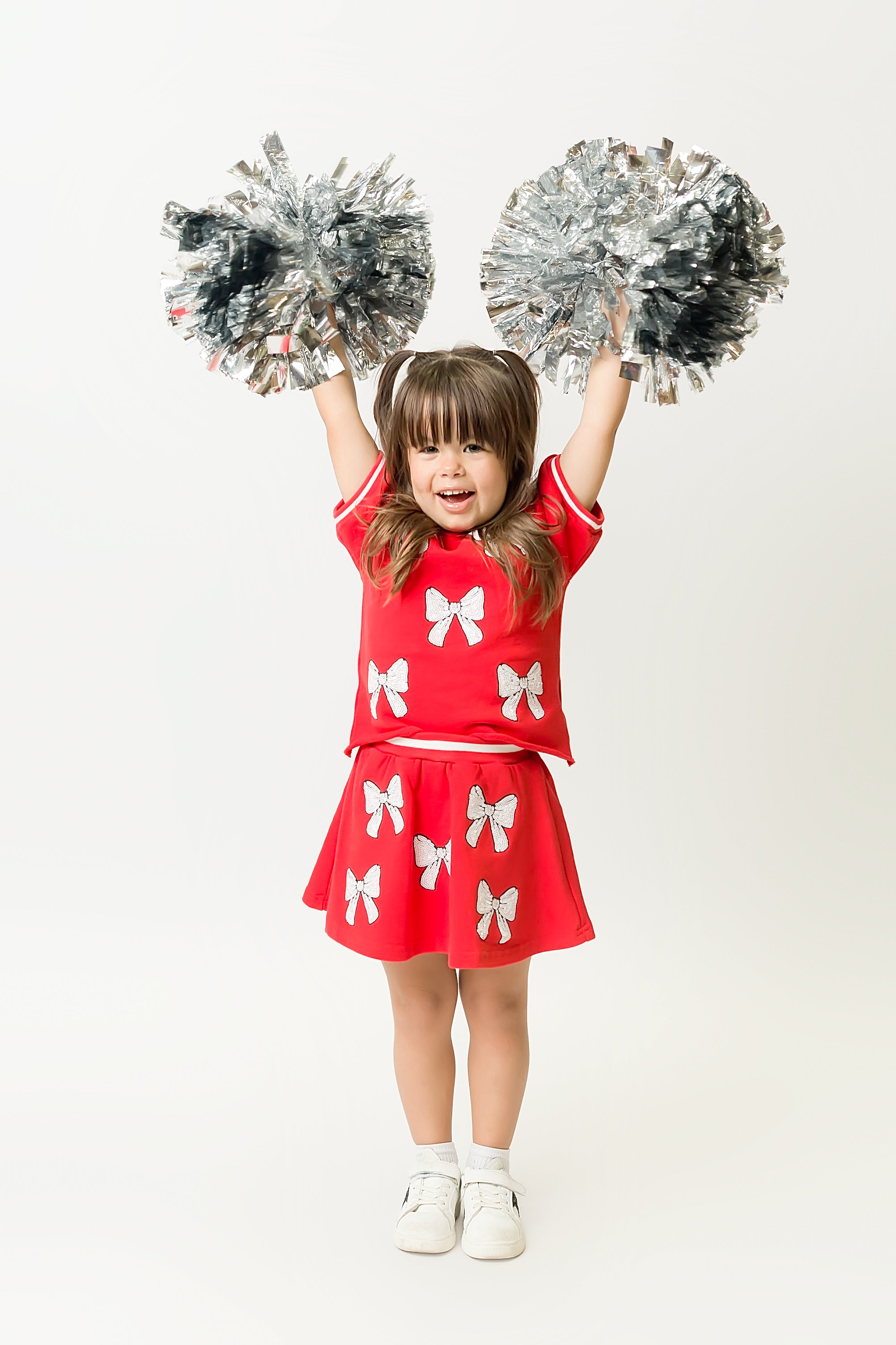 Red and White Bows Skort