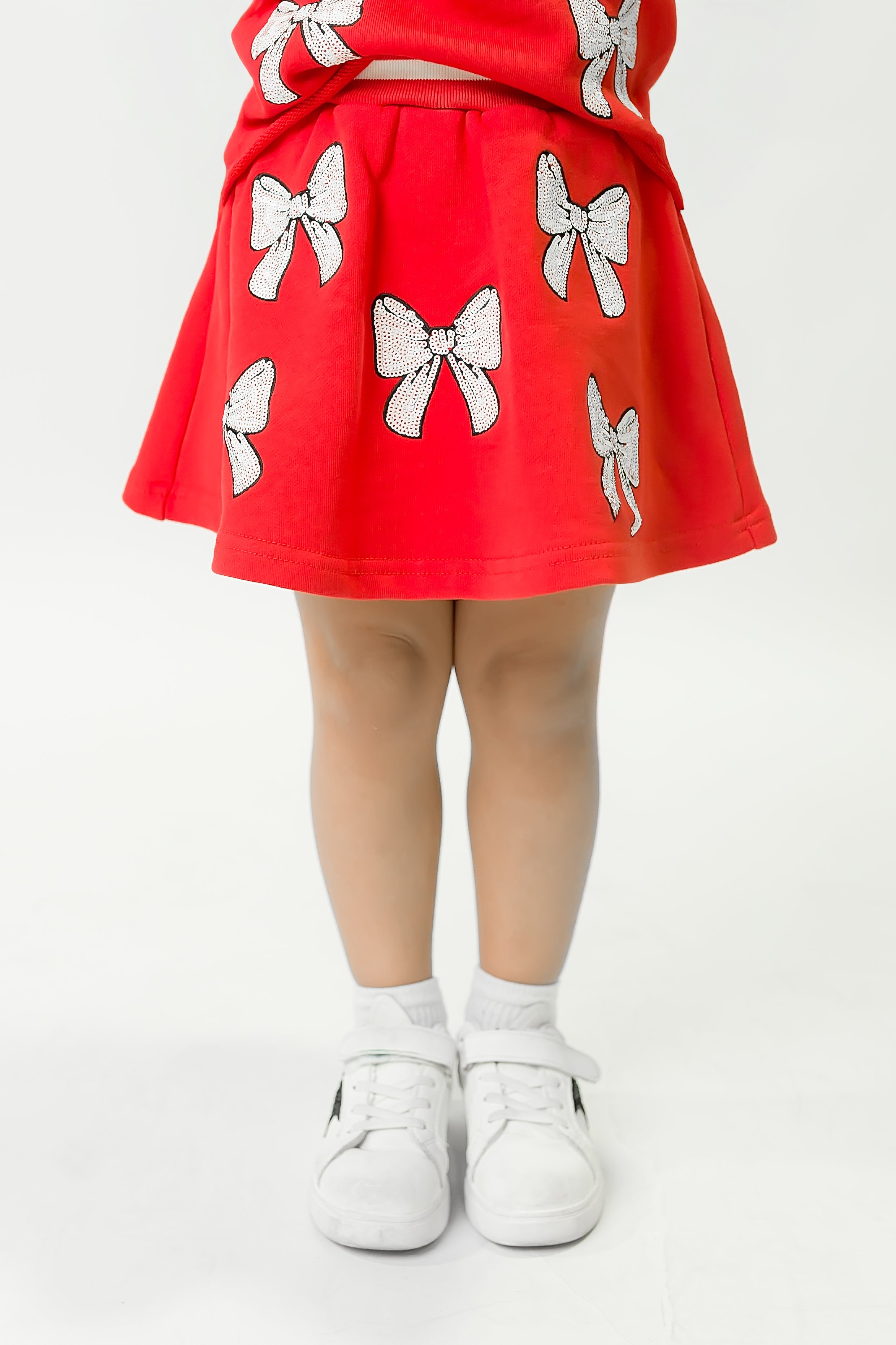 Red and White Bows Skort