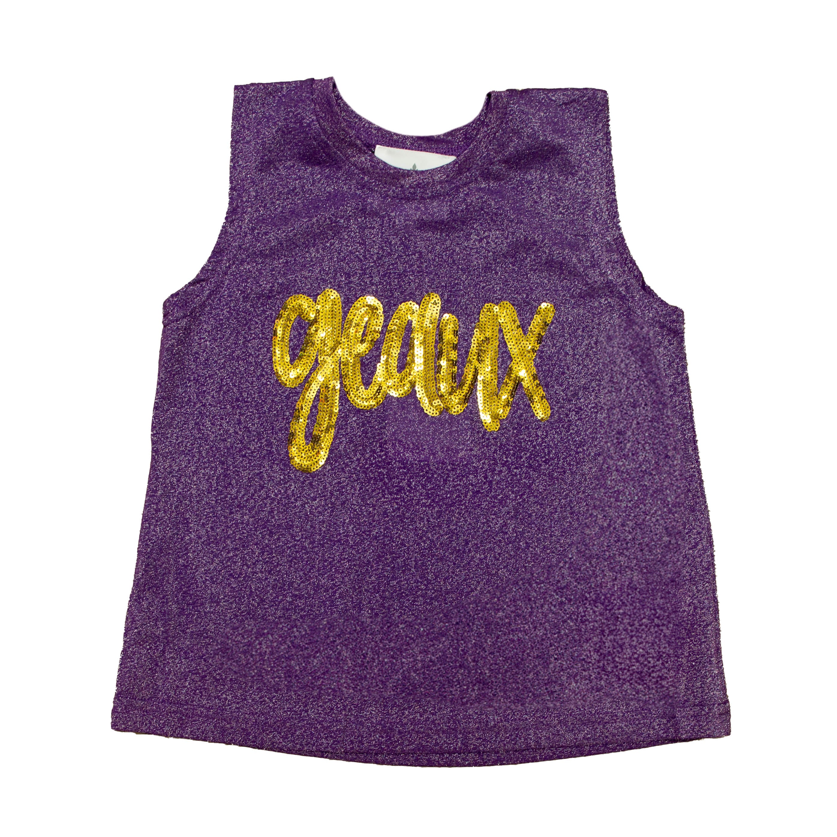 Geaux Purple Glitter Tank