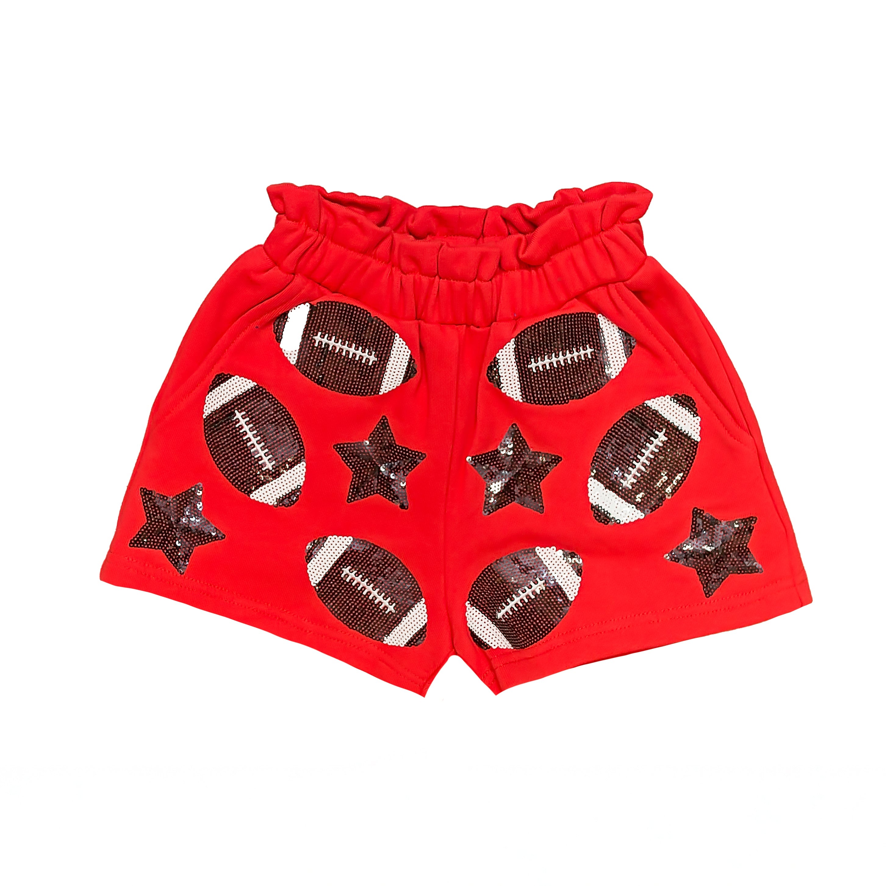 Red and Black Football Shorts