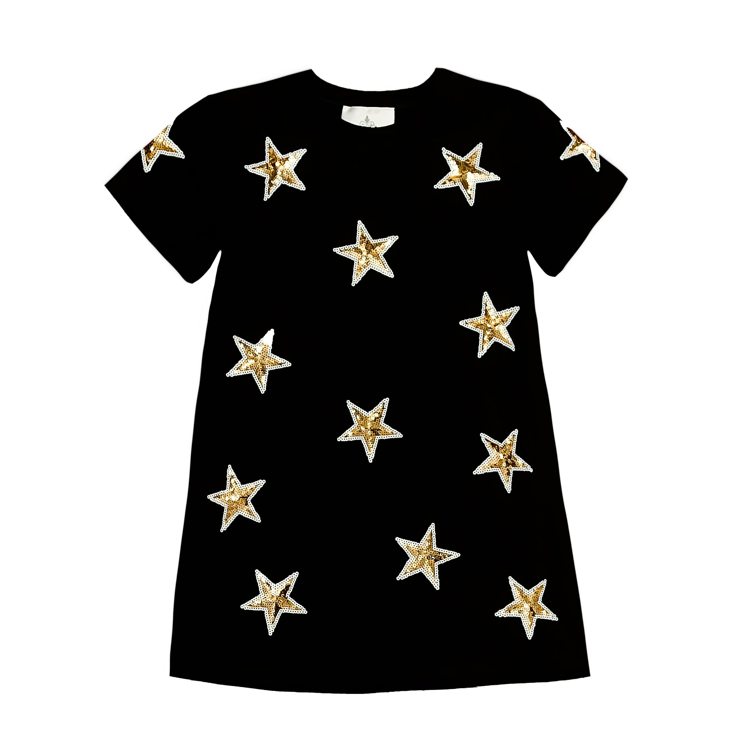 Black and Gold Star Dress