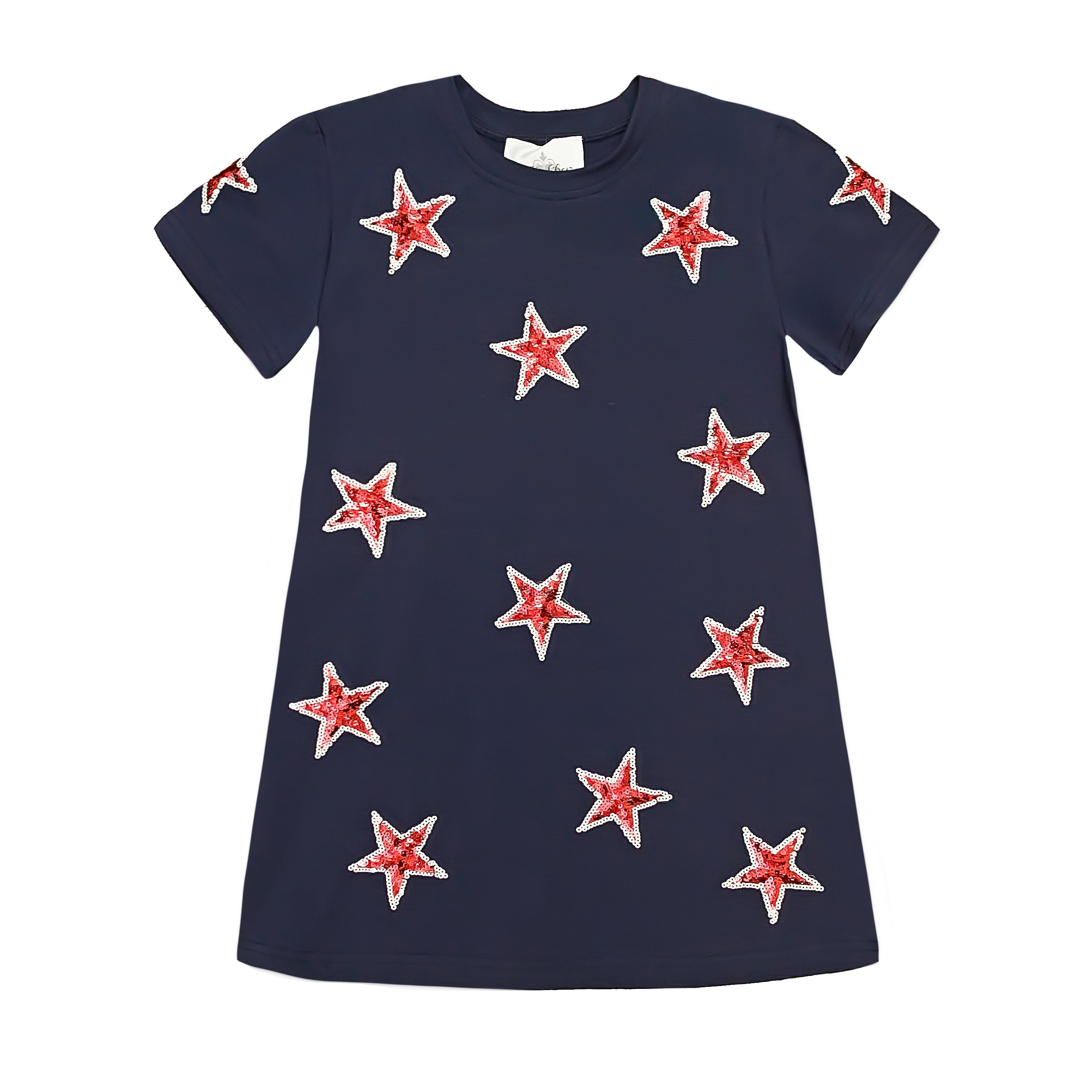 Navy and Red Star Dress