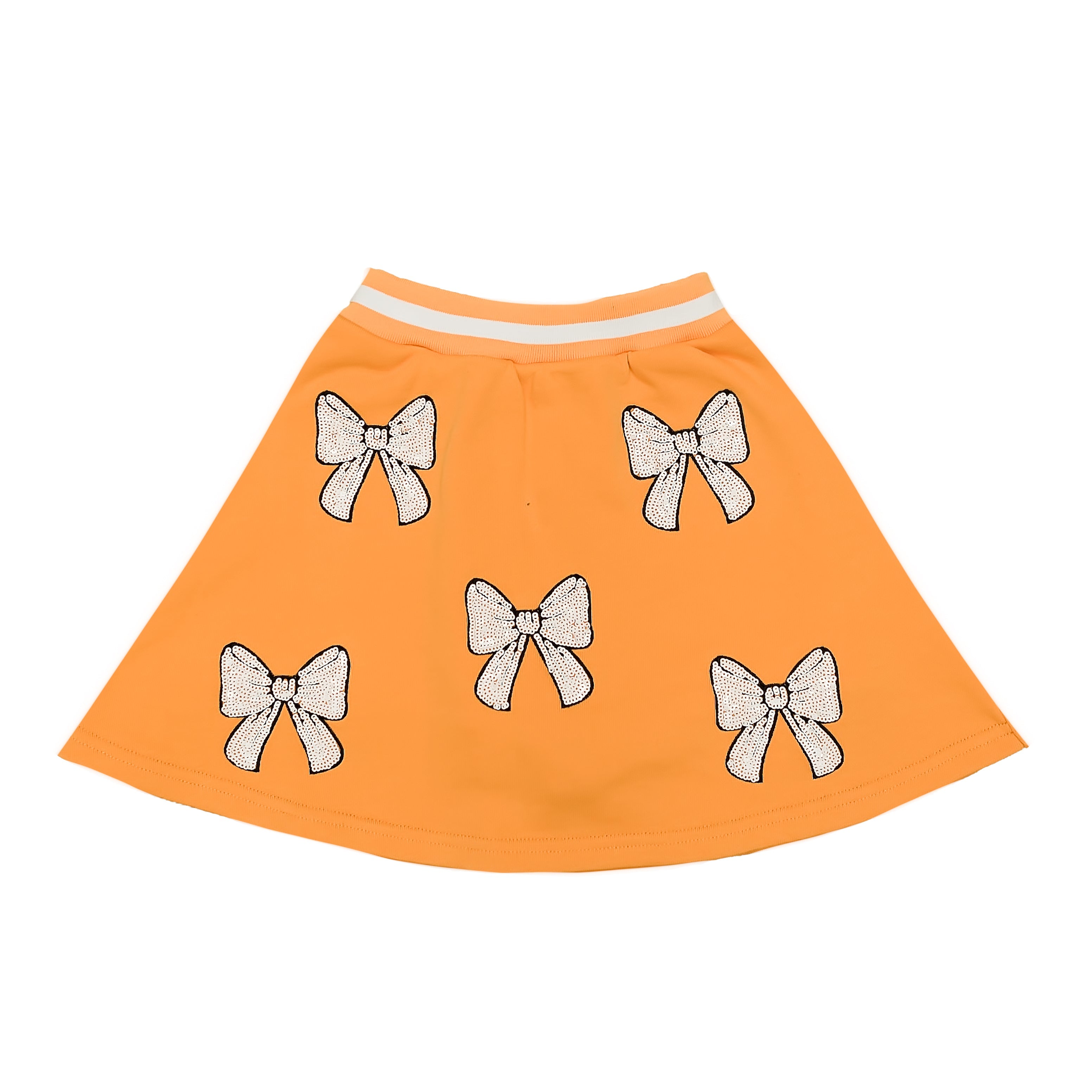 Orange and White Bows Skort