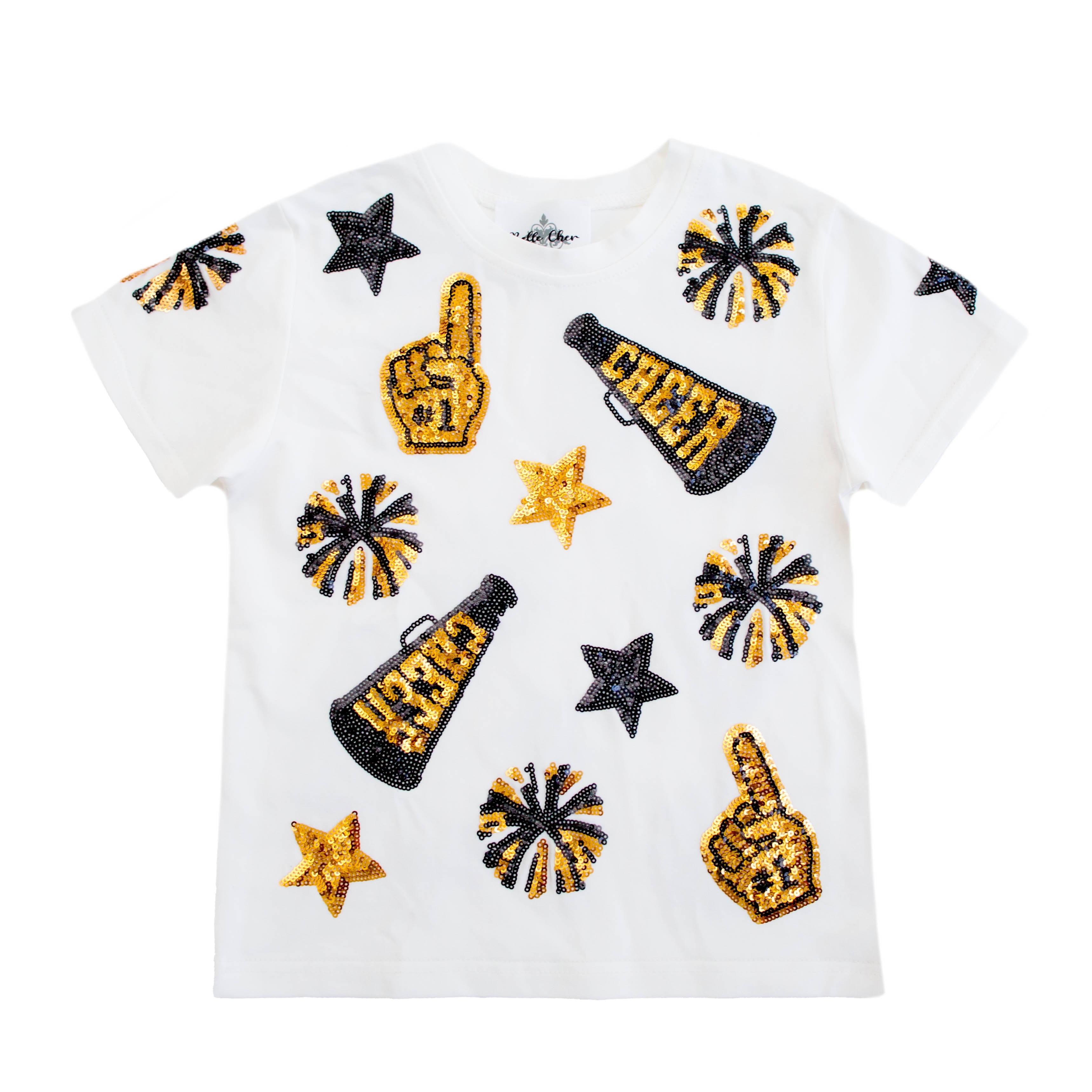 Black and Gold Cheer Shirt