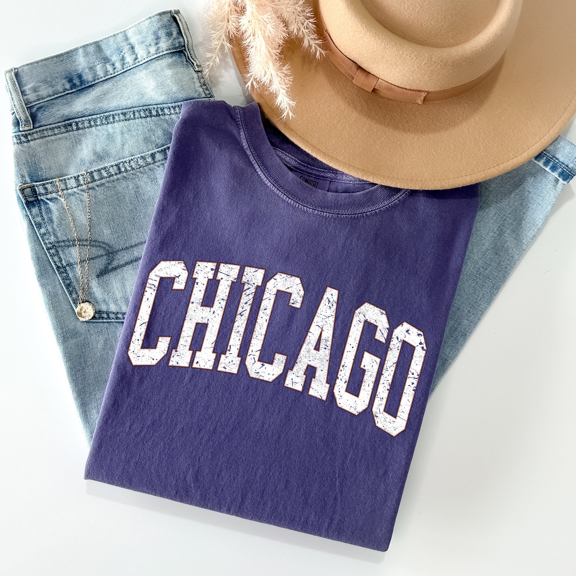 Chicago, Football, Sports, Game Day, Big Game, Touchdown, Tailgate Party, University, College, State Tshirt Comfort Colors T-Shirt