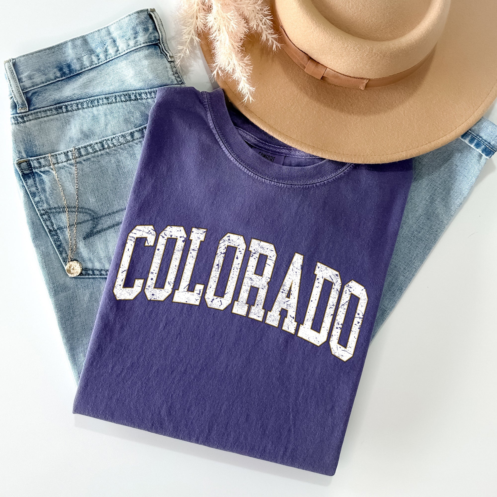 Colorado, Football, Sports, Game Day, Big Game, Touchdown, Tailgate Party, University, College, State Tshirt Comfort Colors T-Shirt