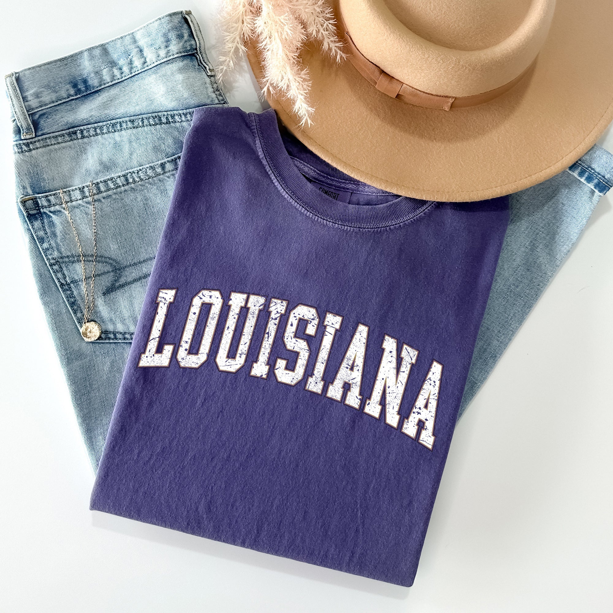 Louisiana, Football, Sports, Game Day, Big Game, Touchdown, Tailgate Party, University, College, State Tshirt Comfort Colors T-Shirt