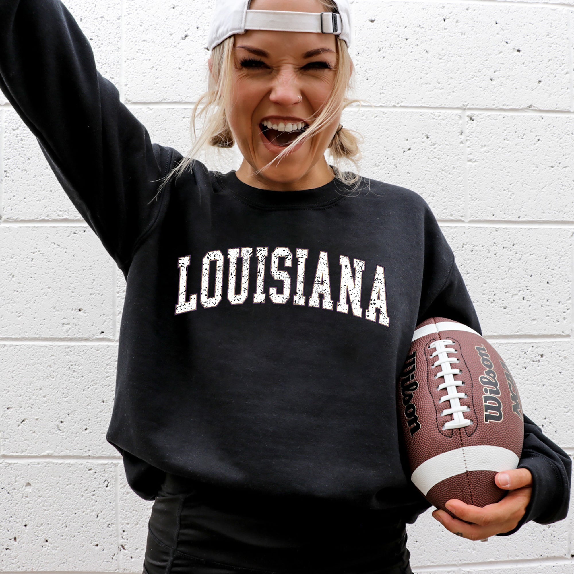 Louisiana, Football, Sports, Game Day, Big Game, Touchdown, Tailgate Party, University, College, State Sweatshirt