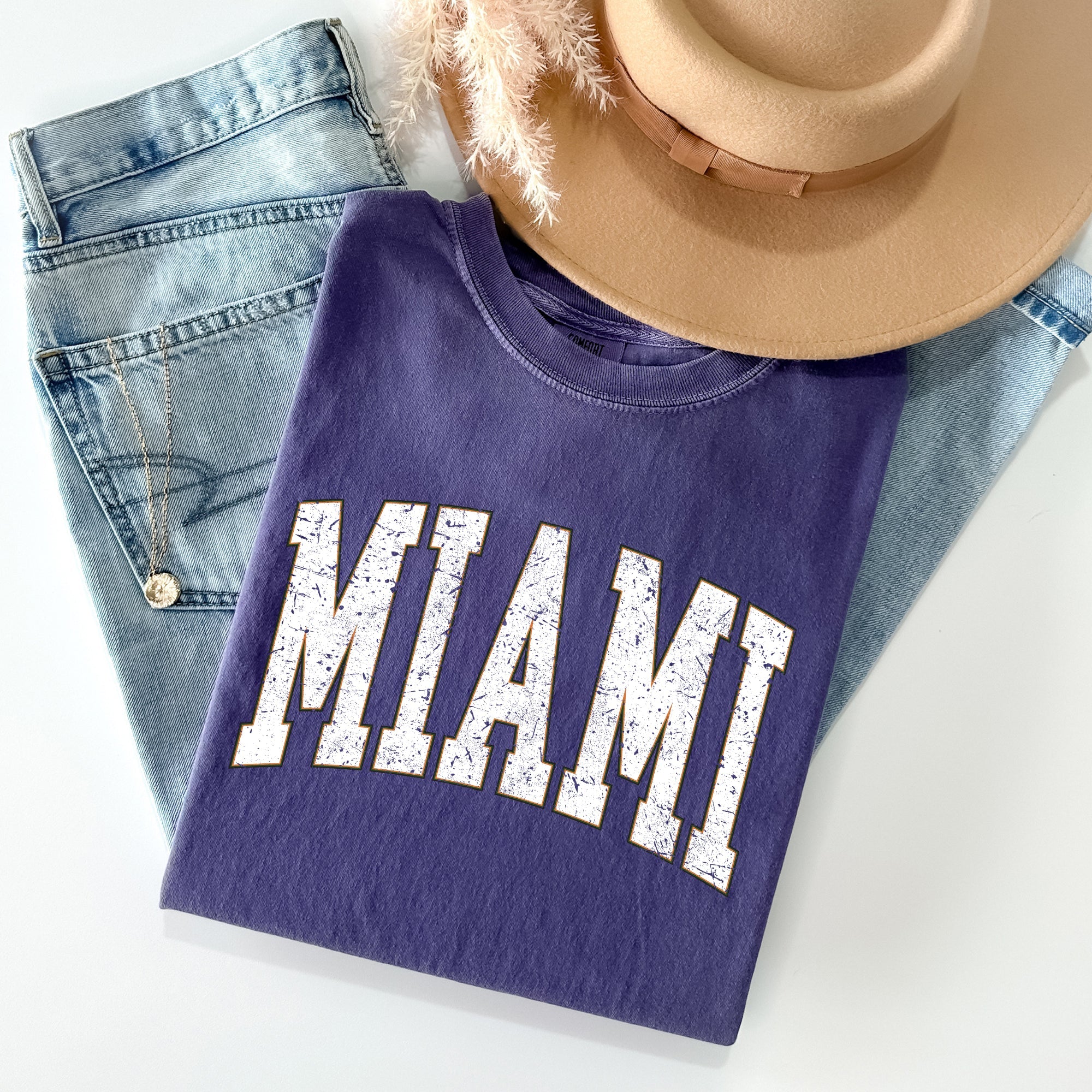 Miami, Football, Sports, Game Day, Big Game, Touchdown, Tailgate Party, University, College, State Tshirt Comfort Colors T-Shirt