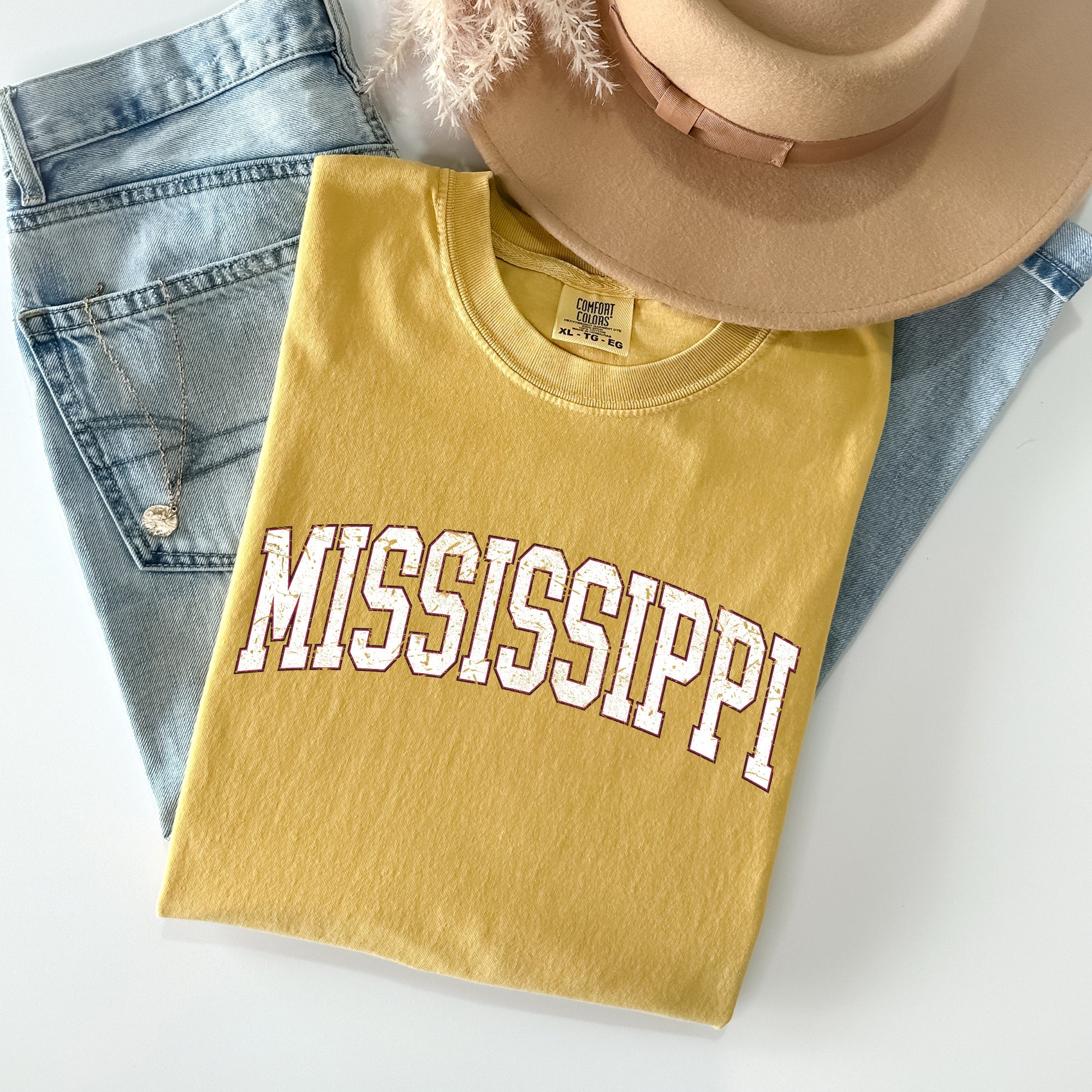 Mississippi, Football, Sports, Game Day, Big Game, Touchdown, Tailgate Party, University, College, State Tshirt Comfort Colors T-Shirt