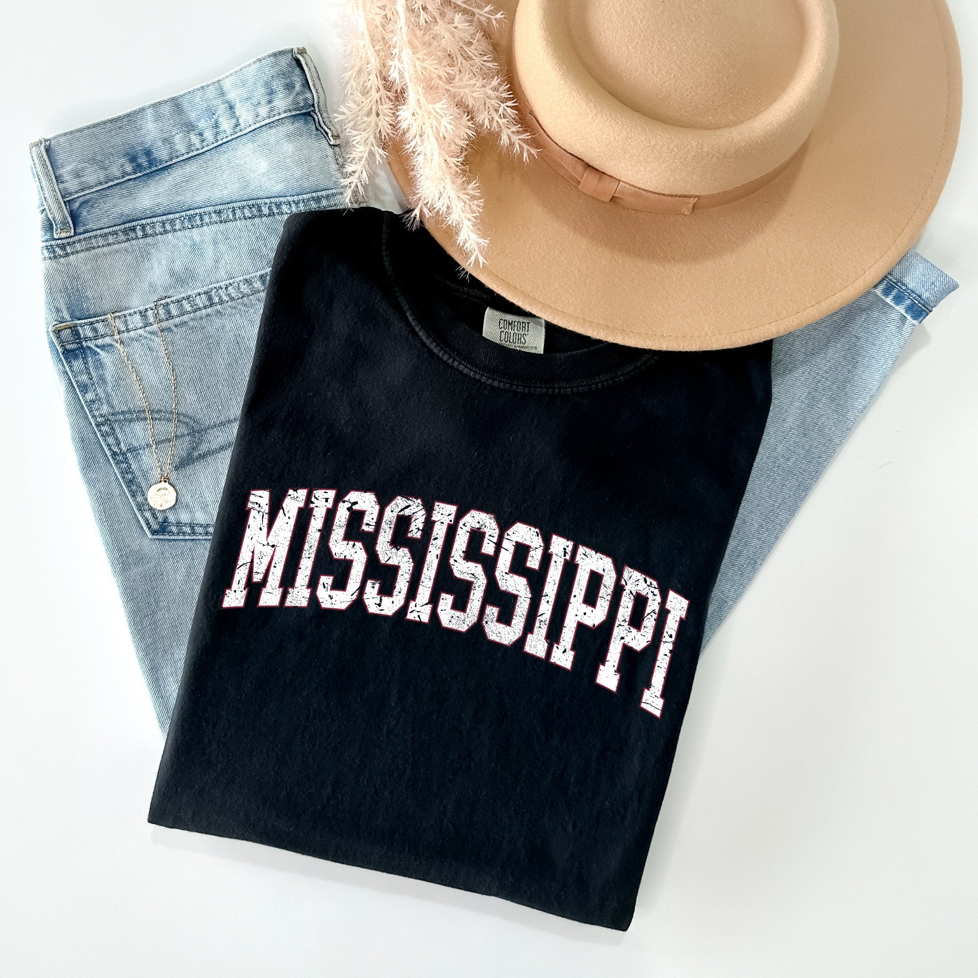 Mississippi, Football, Sports, Game Day, Big Game, Touchdown, Tailgate Party, University, College, State Tshirt Comfort Colors T-Shirt