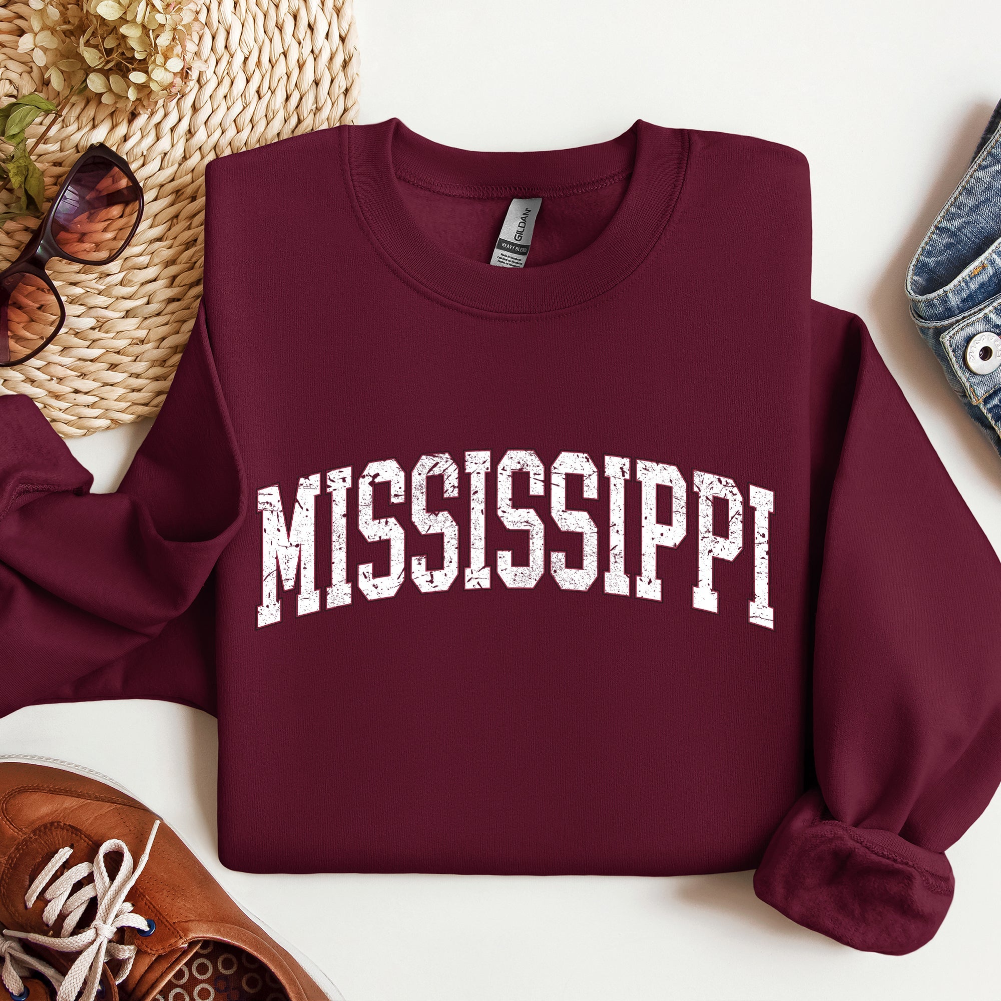Mississippi, Football, Sports, Game Day, Big Game, Touchdown, Tailgate Party, University, College, State Sweatshirt