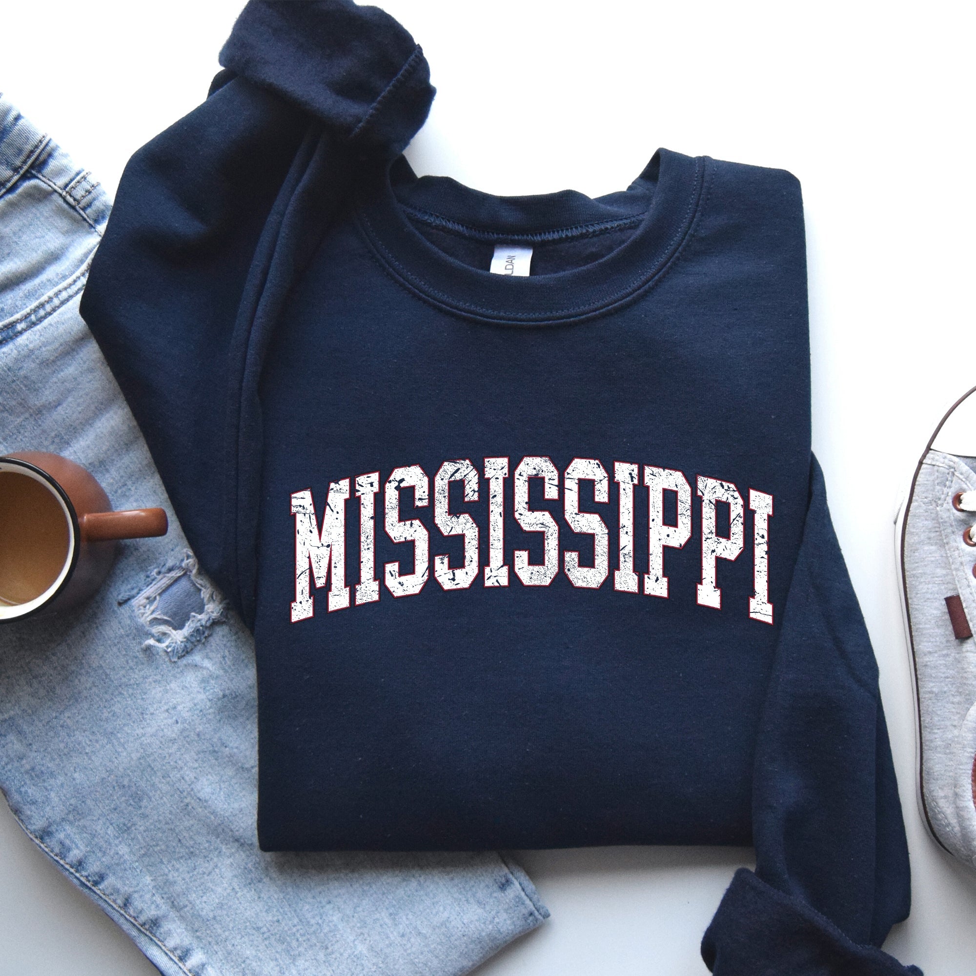 Mississippi, Football, Sports, Game Day, Big Game, Touchdown, Tailgate Party, University, College, State Sweatshirt