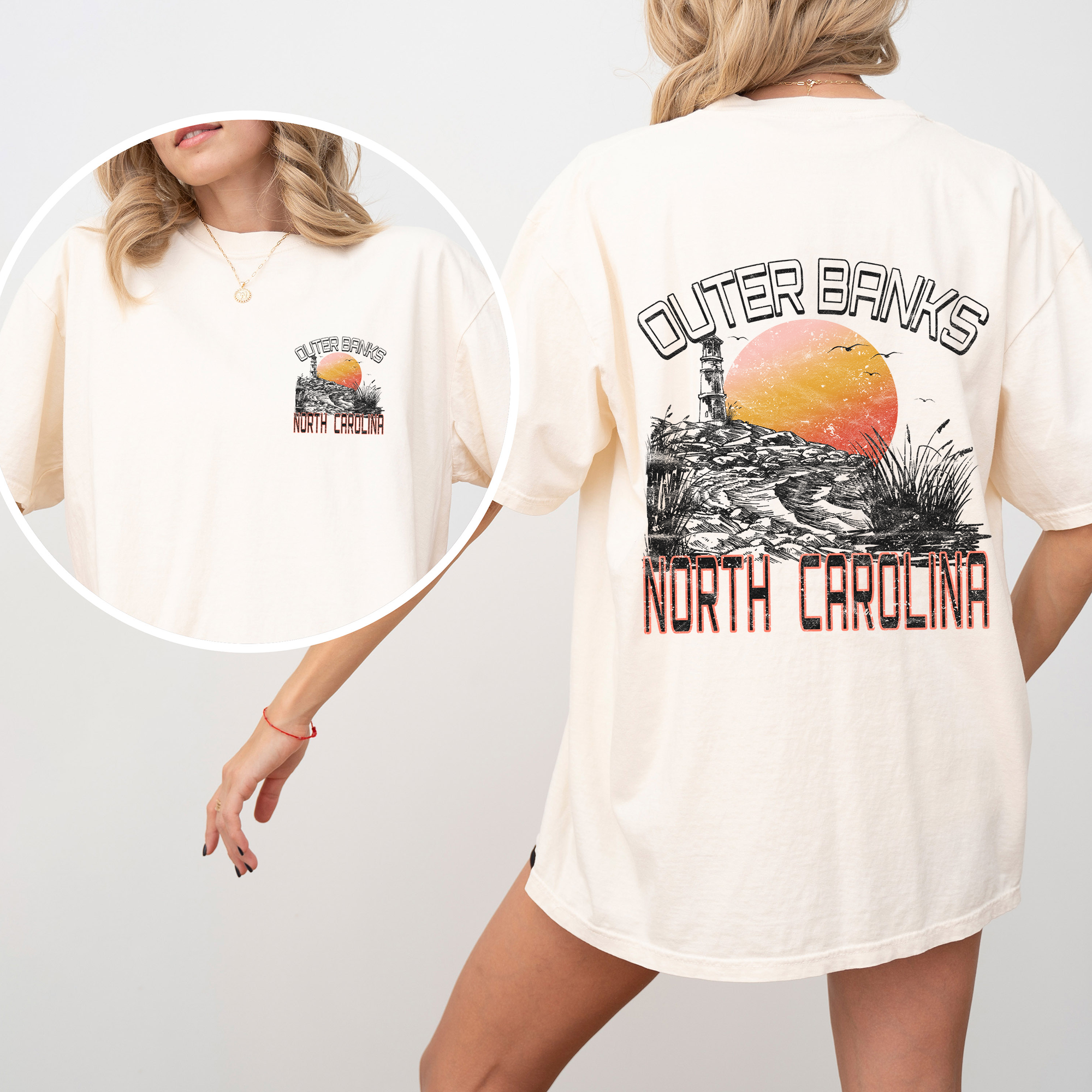 Outer Banks, North Carolina, Beach, OBX, Summer, Comfort Colors T-Shirt