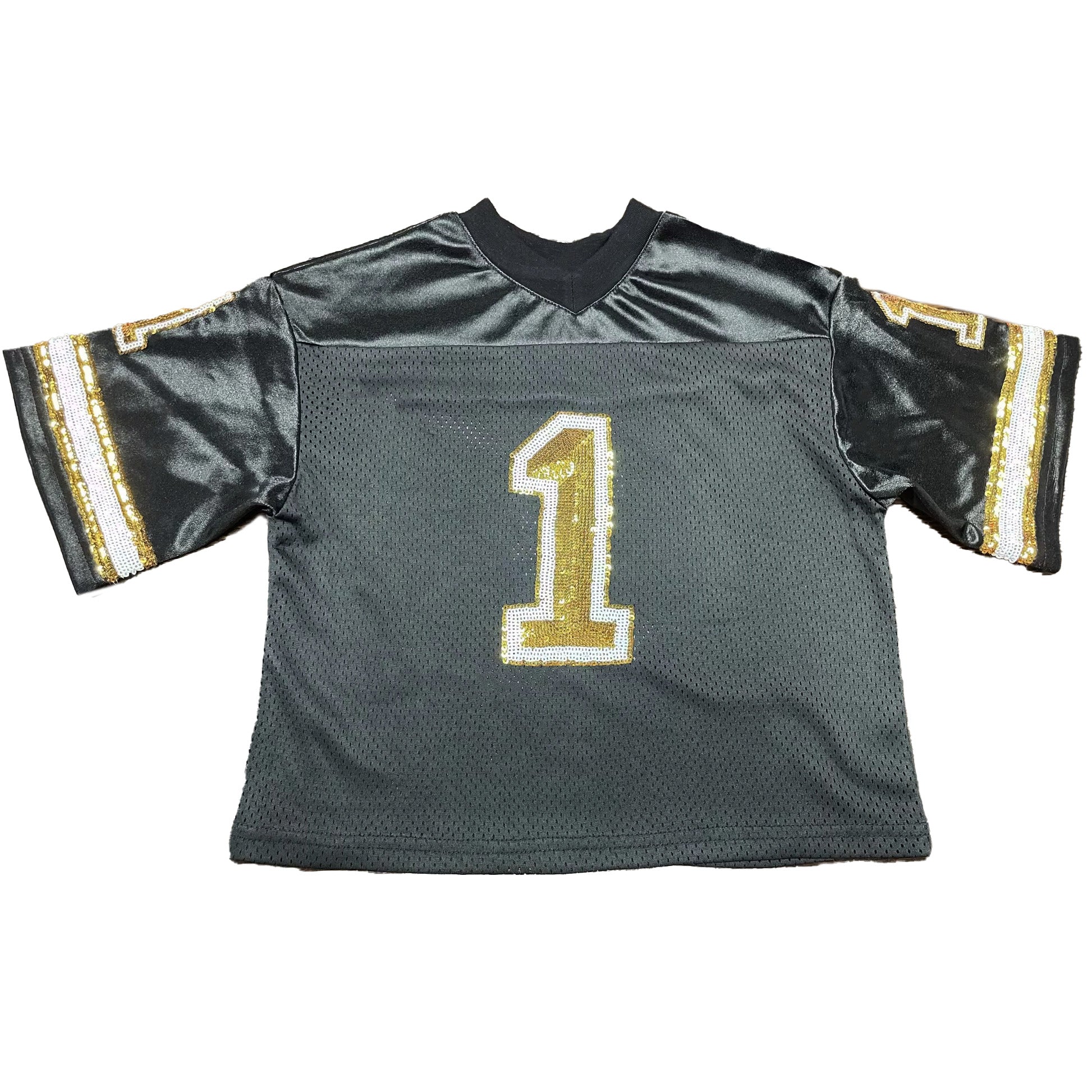 Black and Gold Sequin Jersey