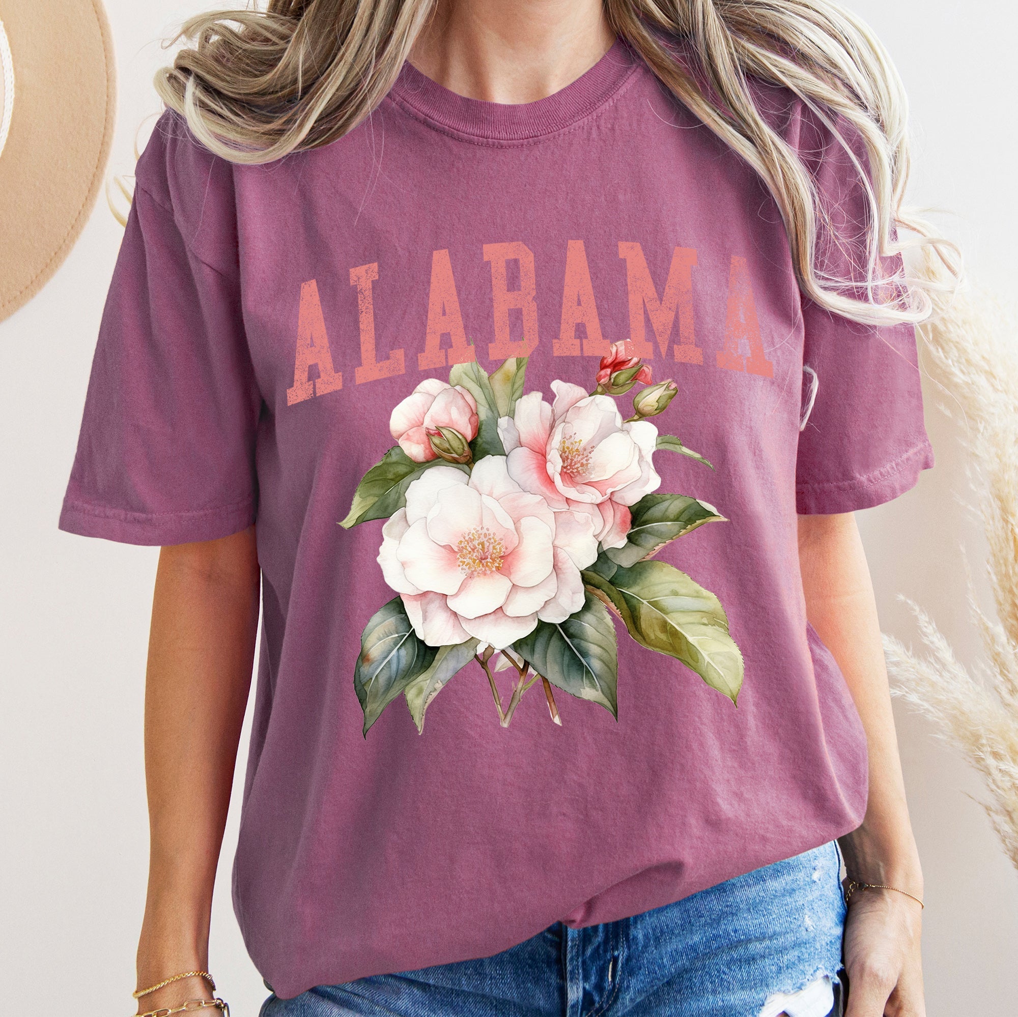 Alabama State Flower Comfort Colors Tshirt