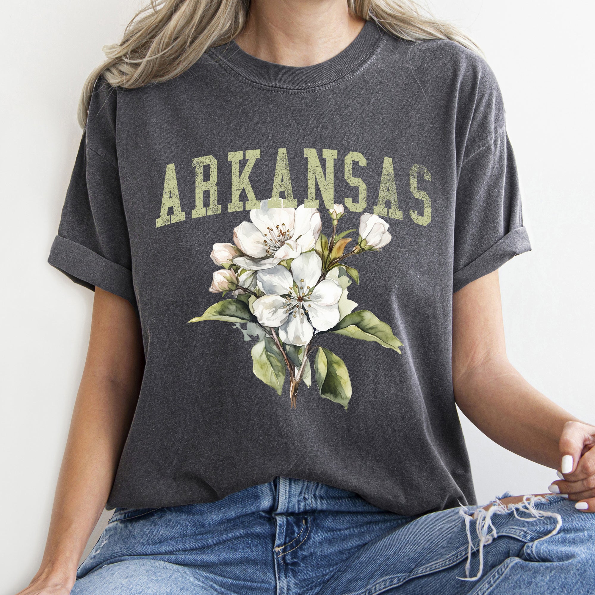 Arkansas State Flower Comfort Colors Tshirt