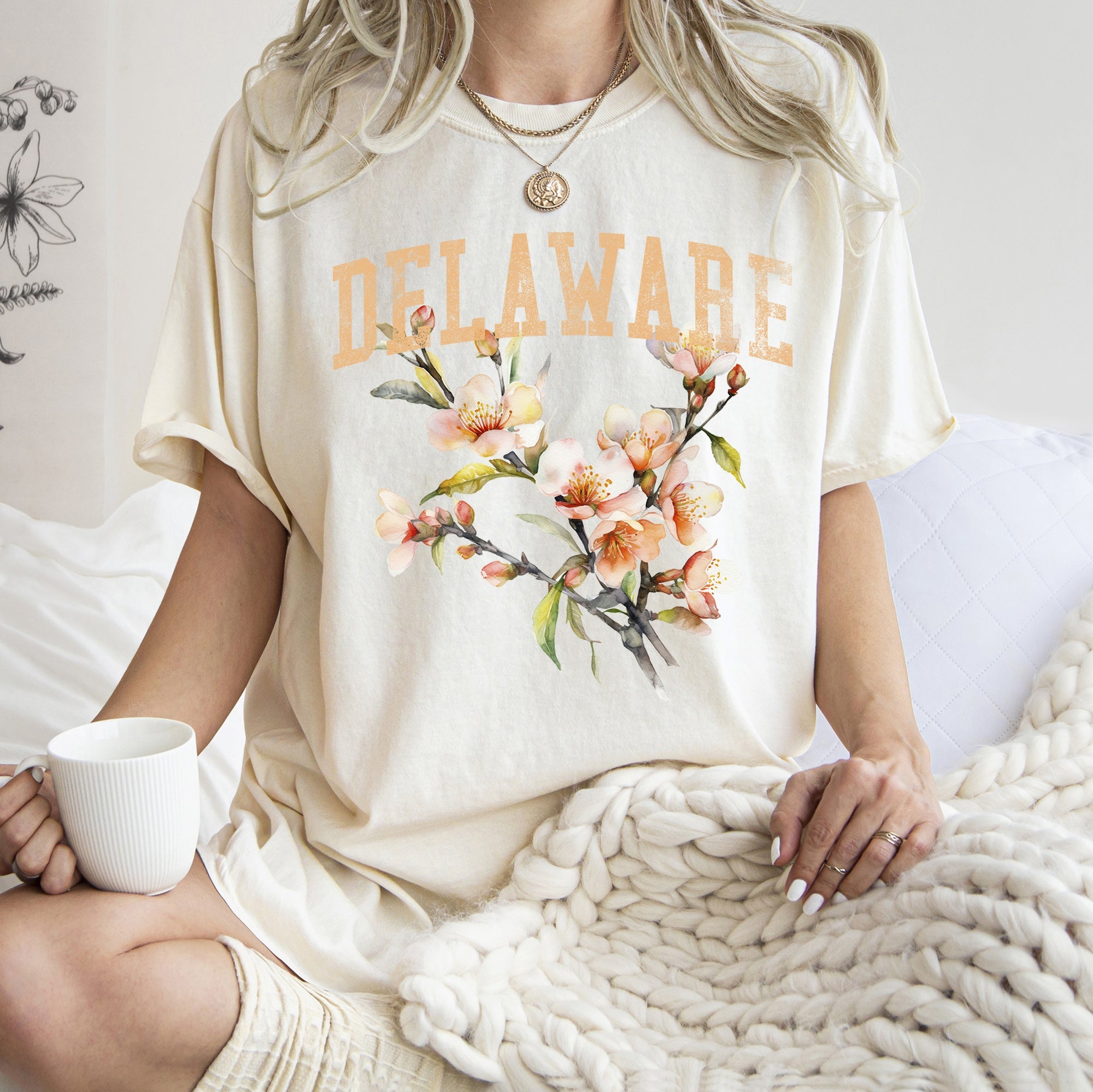 Delaware State Flower Comfort Colors Tshirt