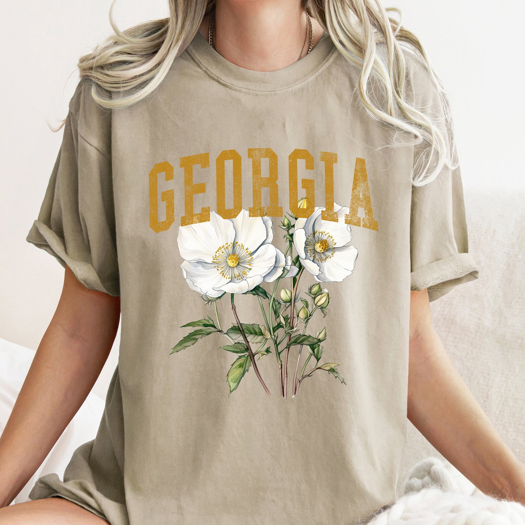 Georgia State Flower Comfort Colors Tshirt
