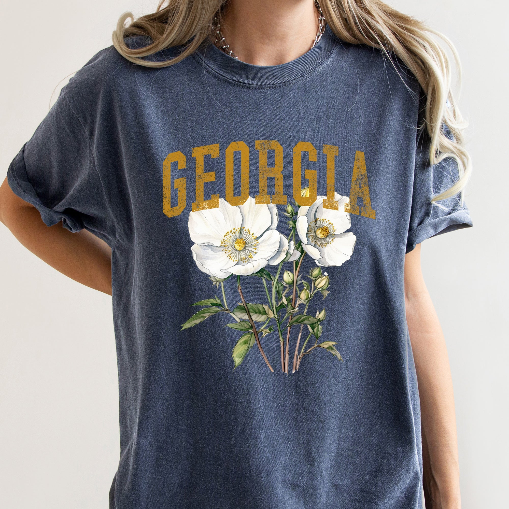 Georgia State Flower Comfort Colors Tshirt