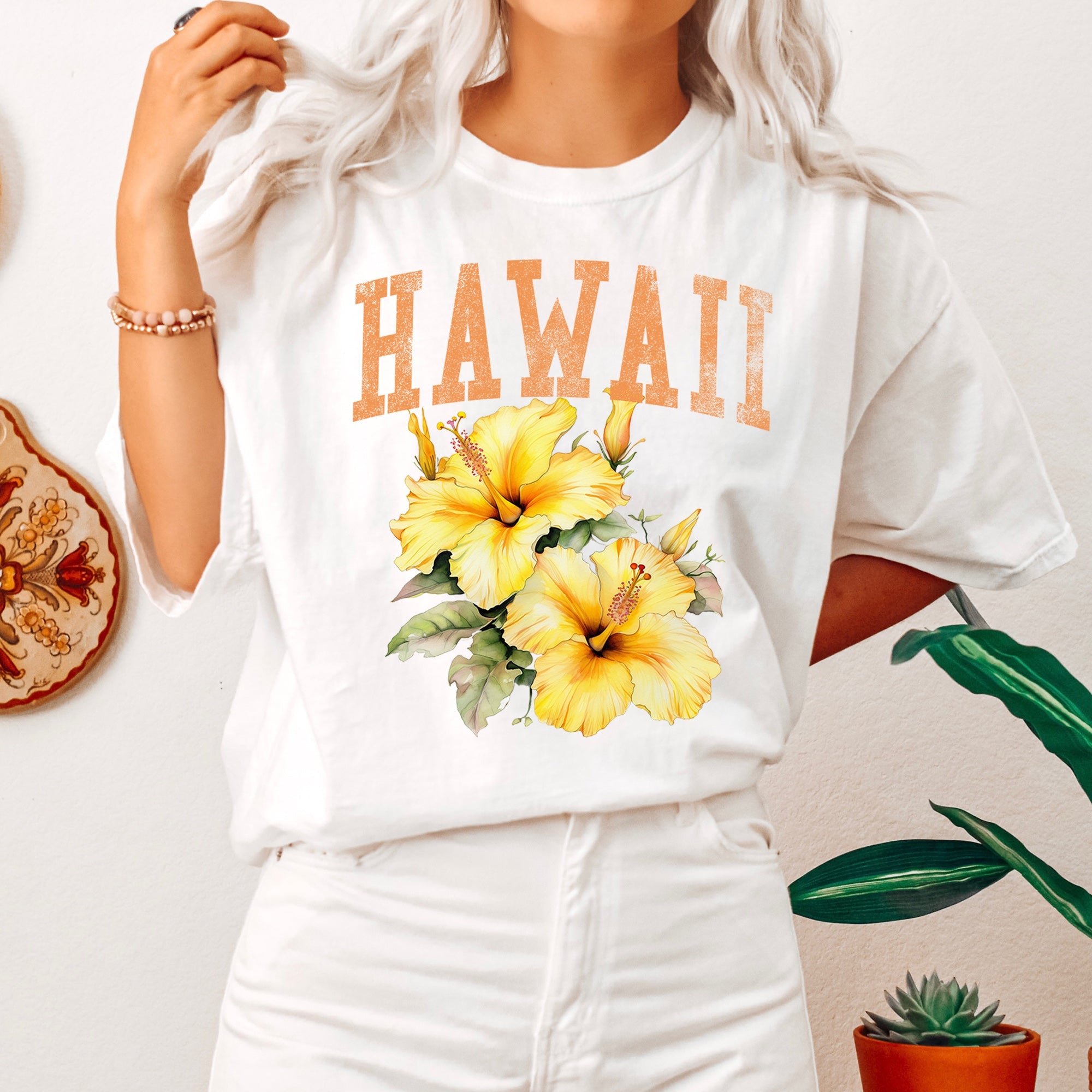 Hawaii State Flower Comfort Colors Tshirt