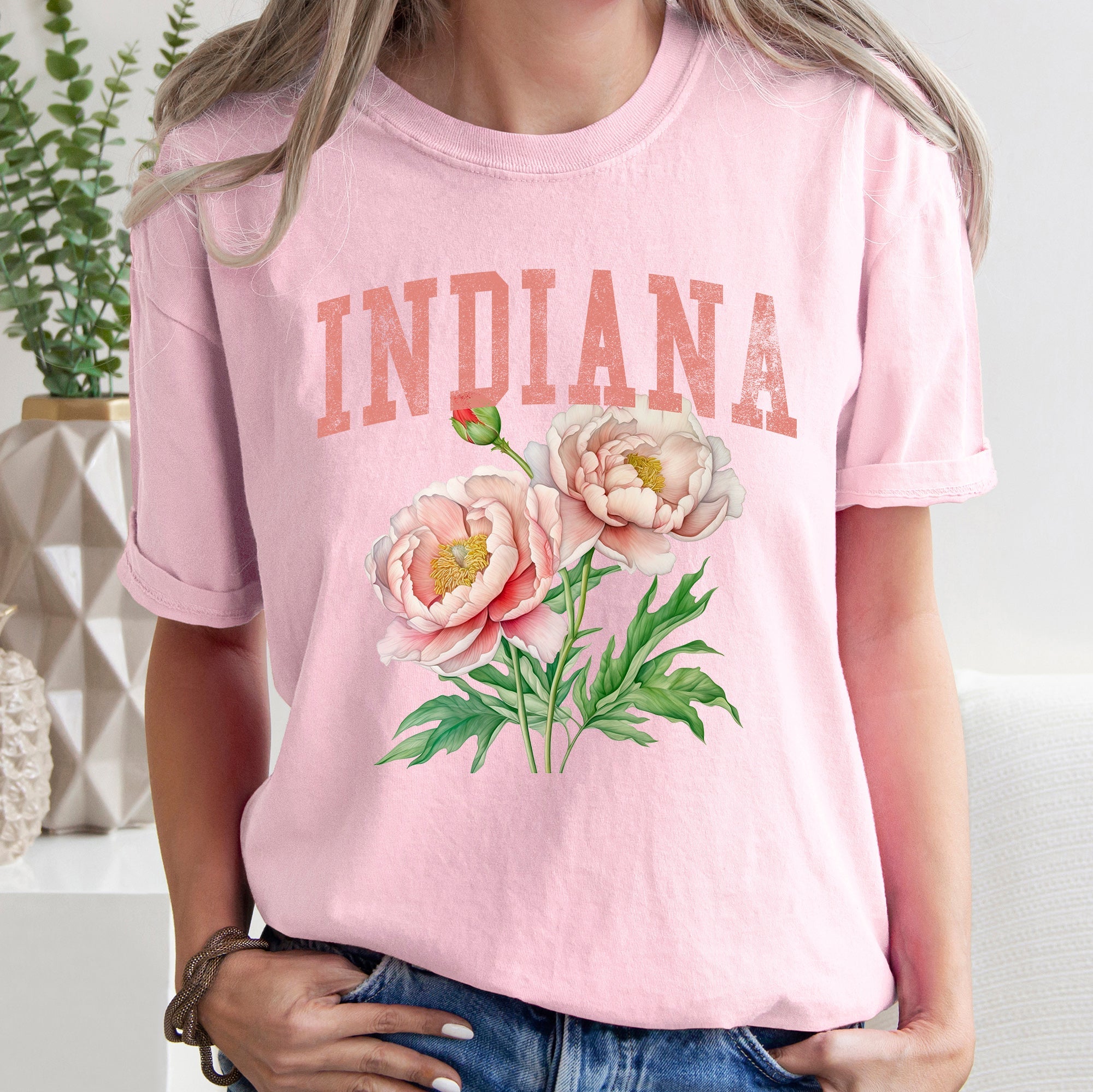Indiana State Flower Comfort Colors Tshirt