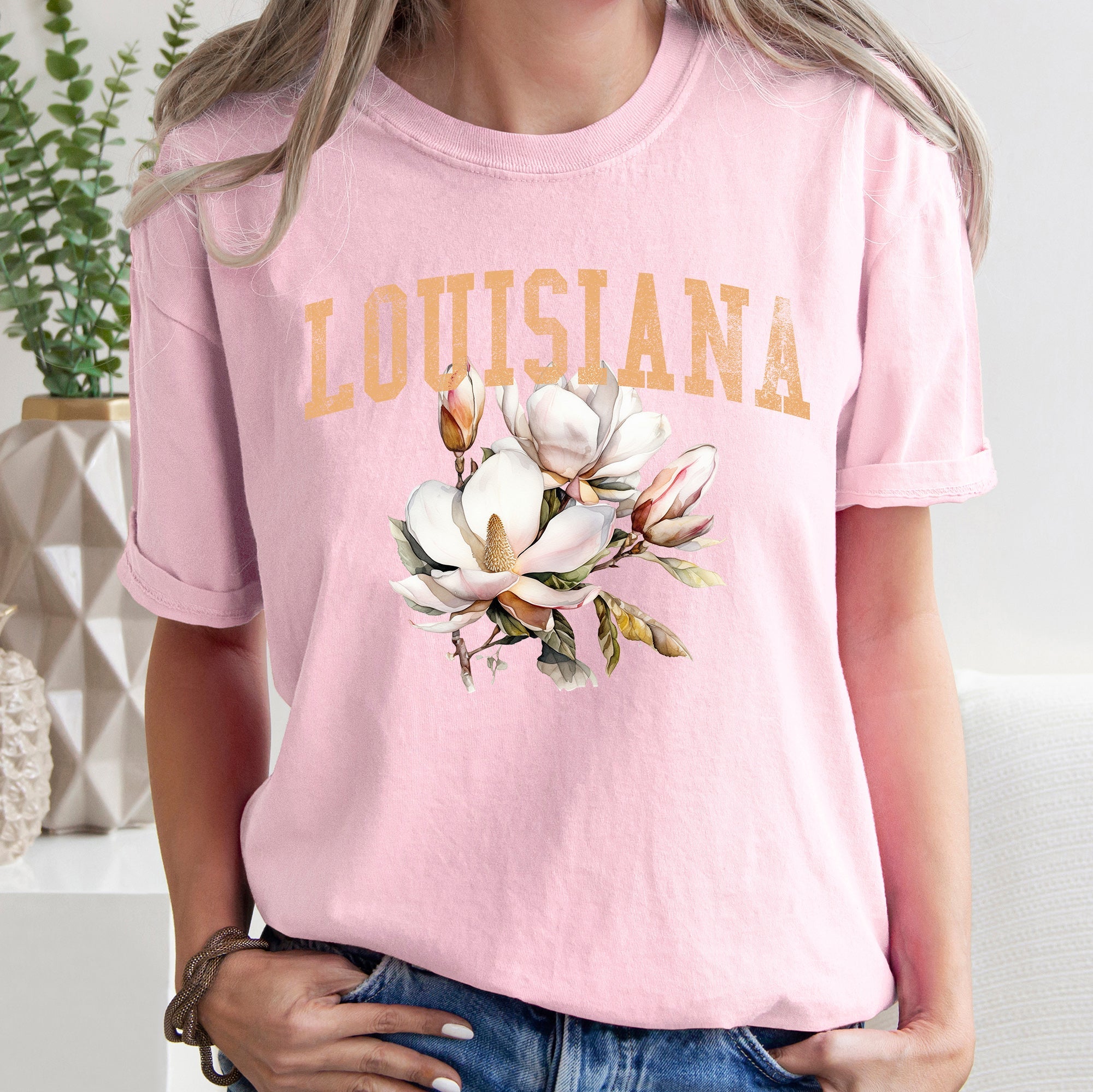 Louisiana State Flower Comfort Colors Tshirt