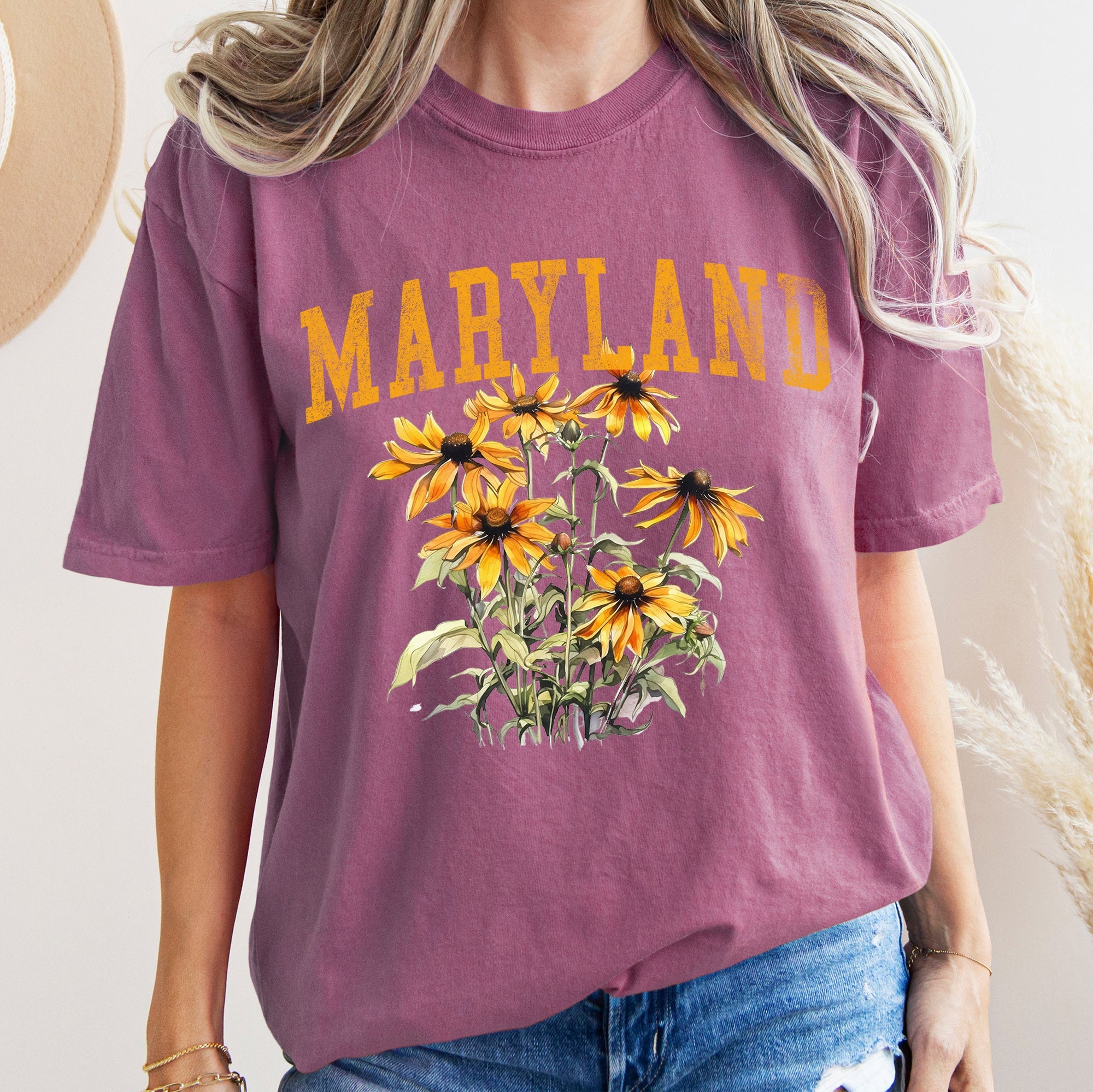Maryland State Flower Comfort Colors Tshirt
