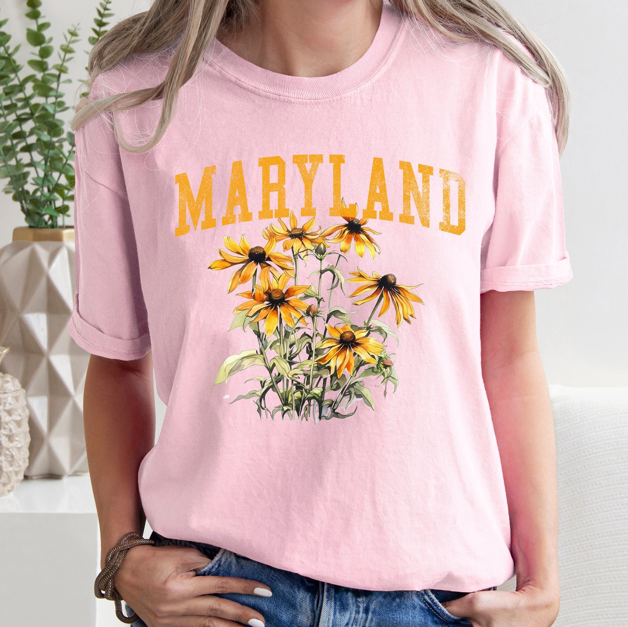 Maryland State Flower Comfort Colors Tshirt