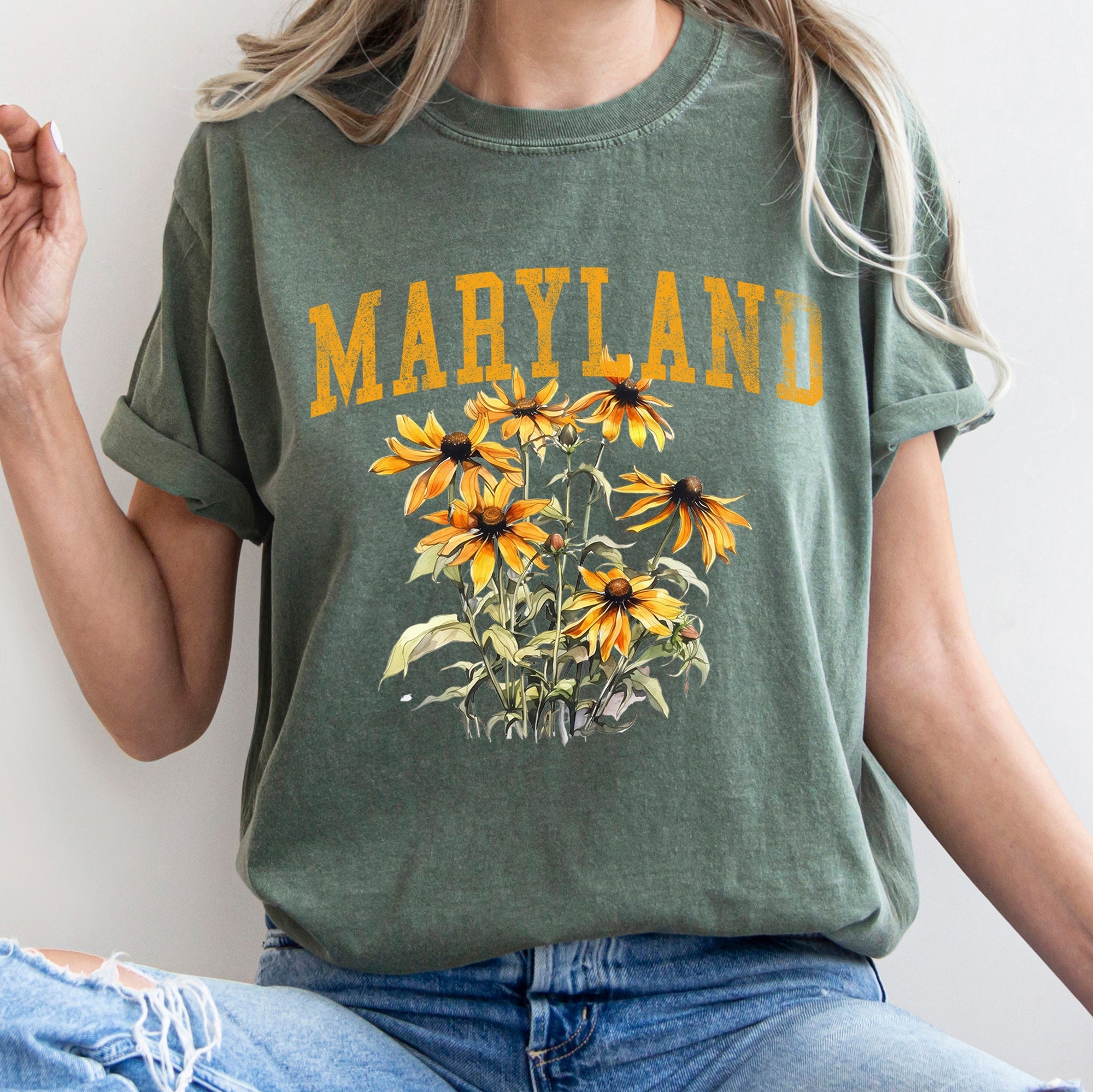 Maryland State Flower Comfort Colors Tshirt