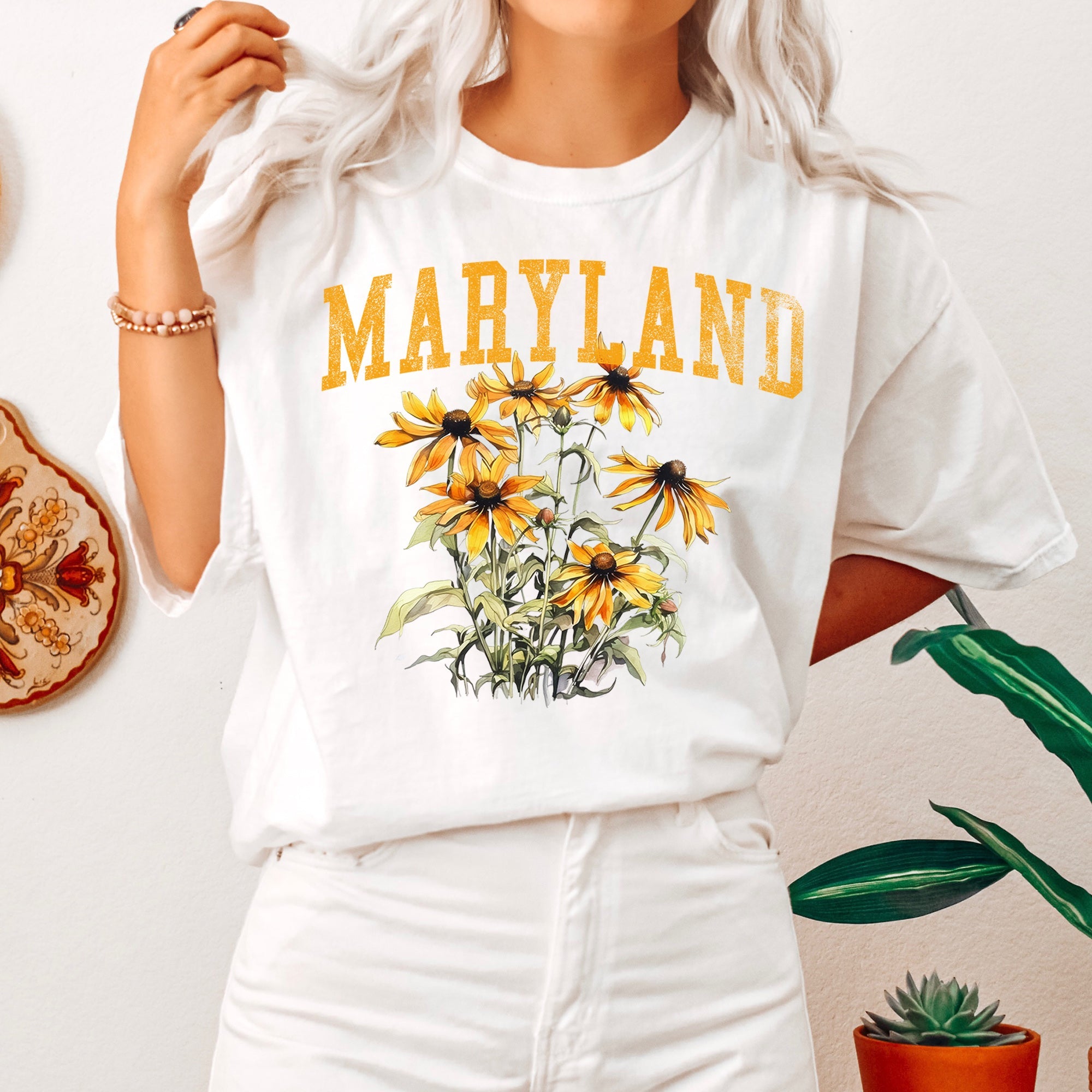 Maryland State Flower Comfort Colors Tshirt
