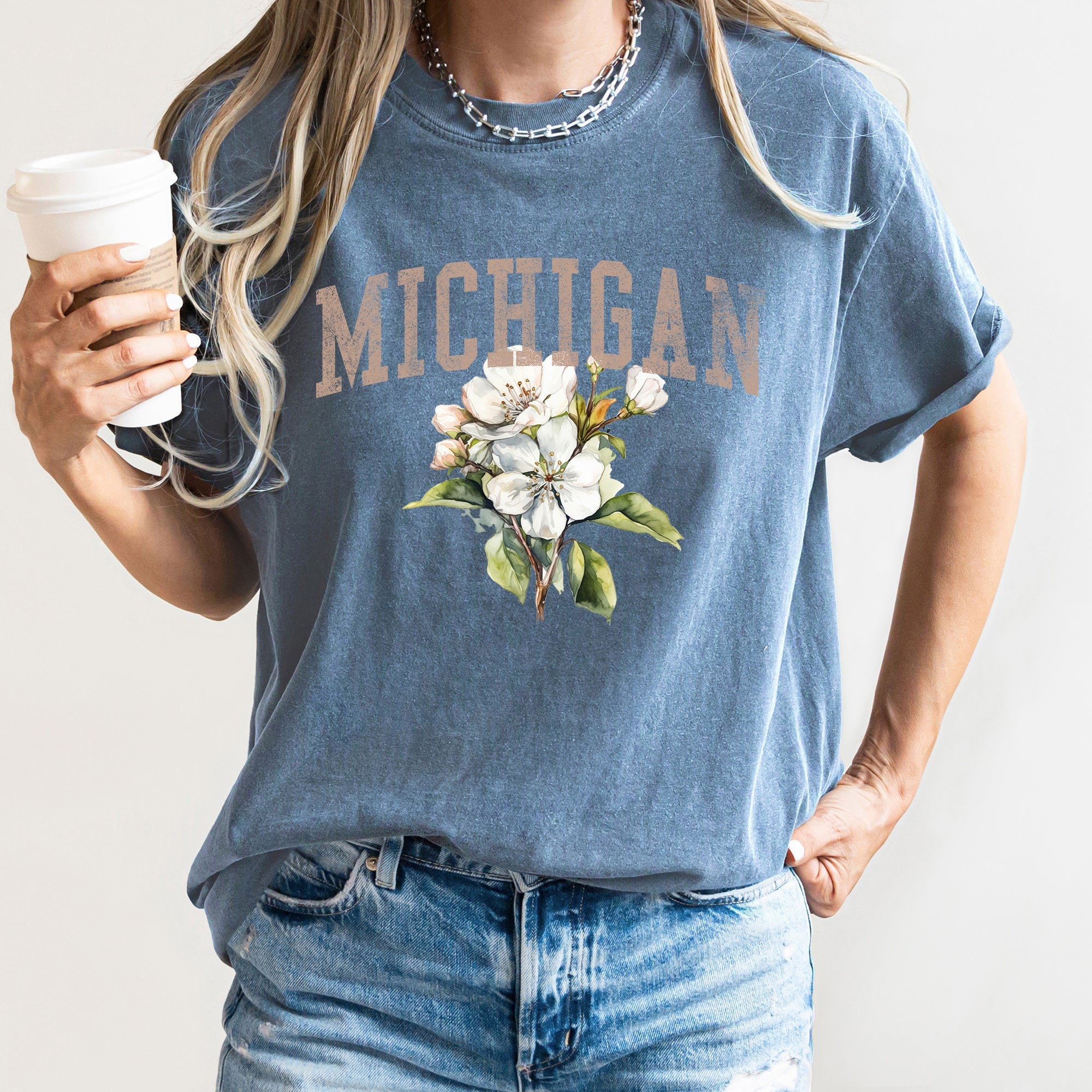 Michigan State Flower Comfort Colors Tshirt