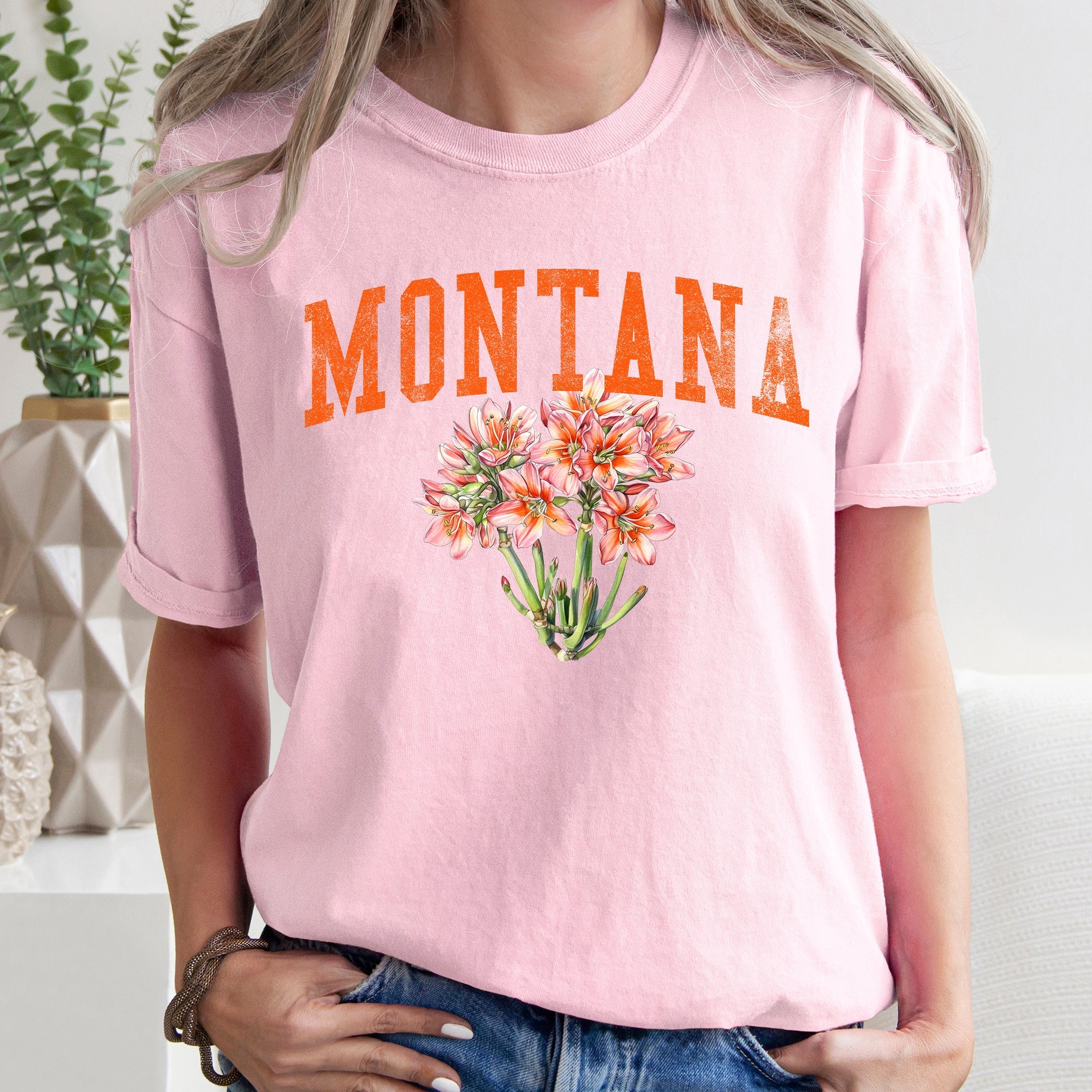 Montana State Flower Comfort Colors Tshirt
