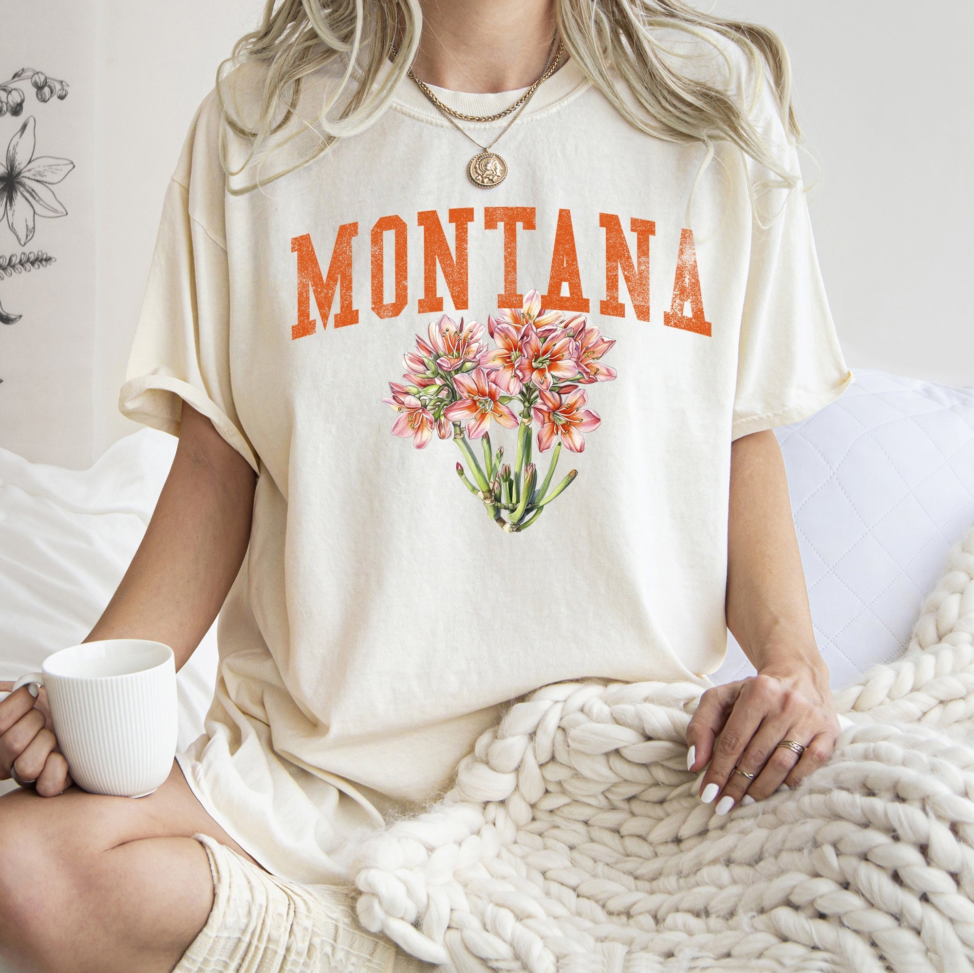 Montana State Flower Comfort Colors Tshirt