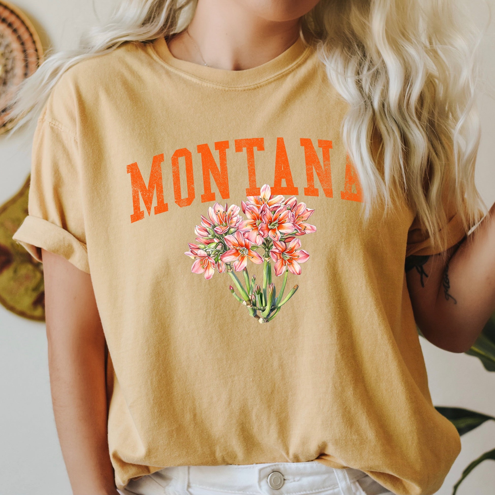Montana State Flower Comfort Colors Tshirt