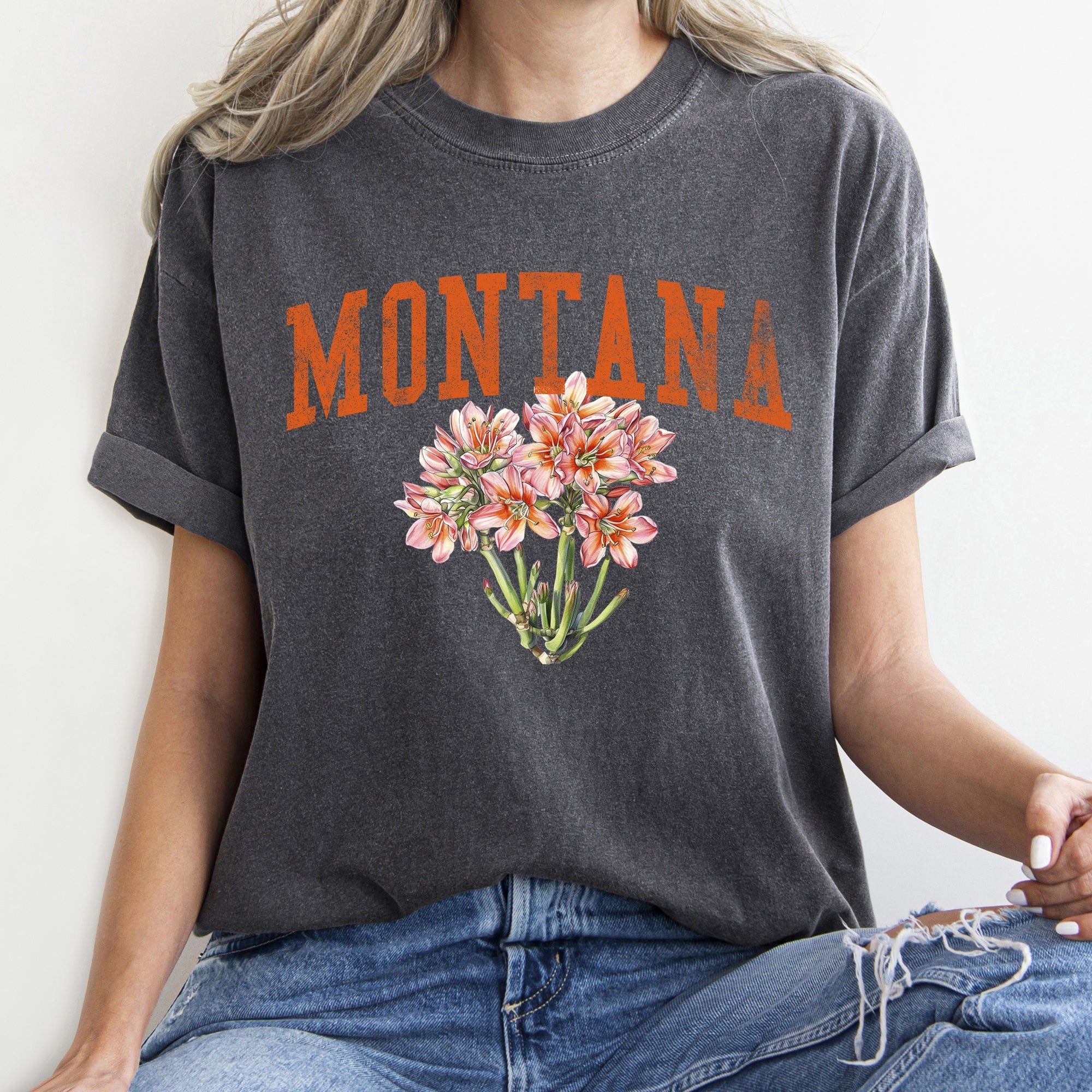 Montana State Flower Comfort Colors Tshirt