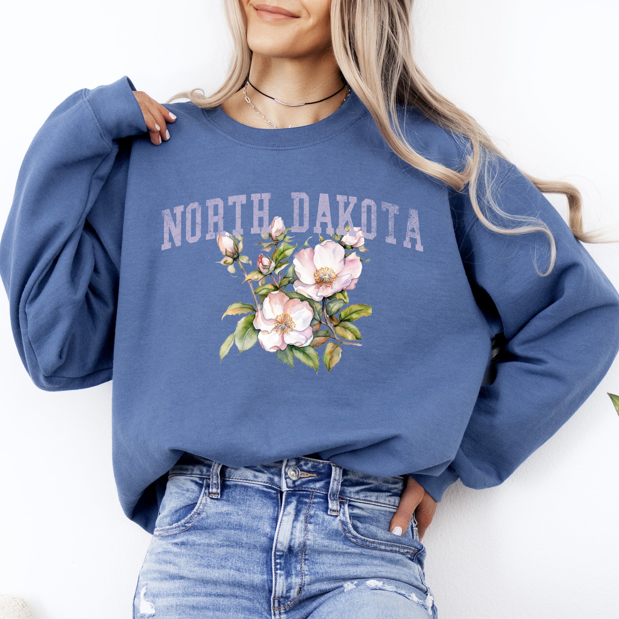 North Dakota State Flower Sweatshirt