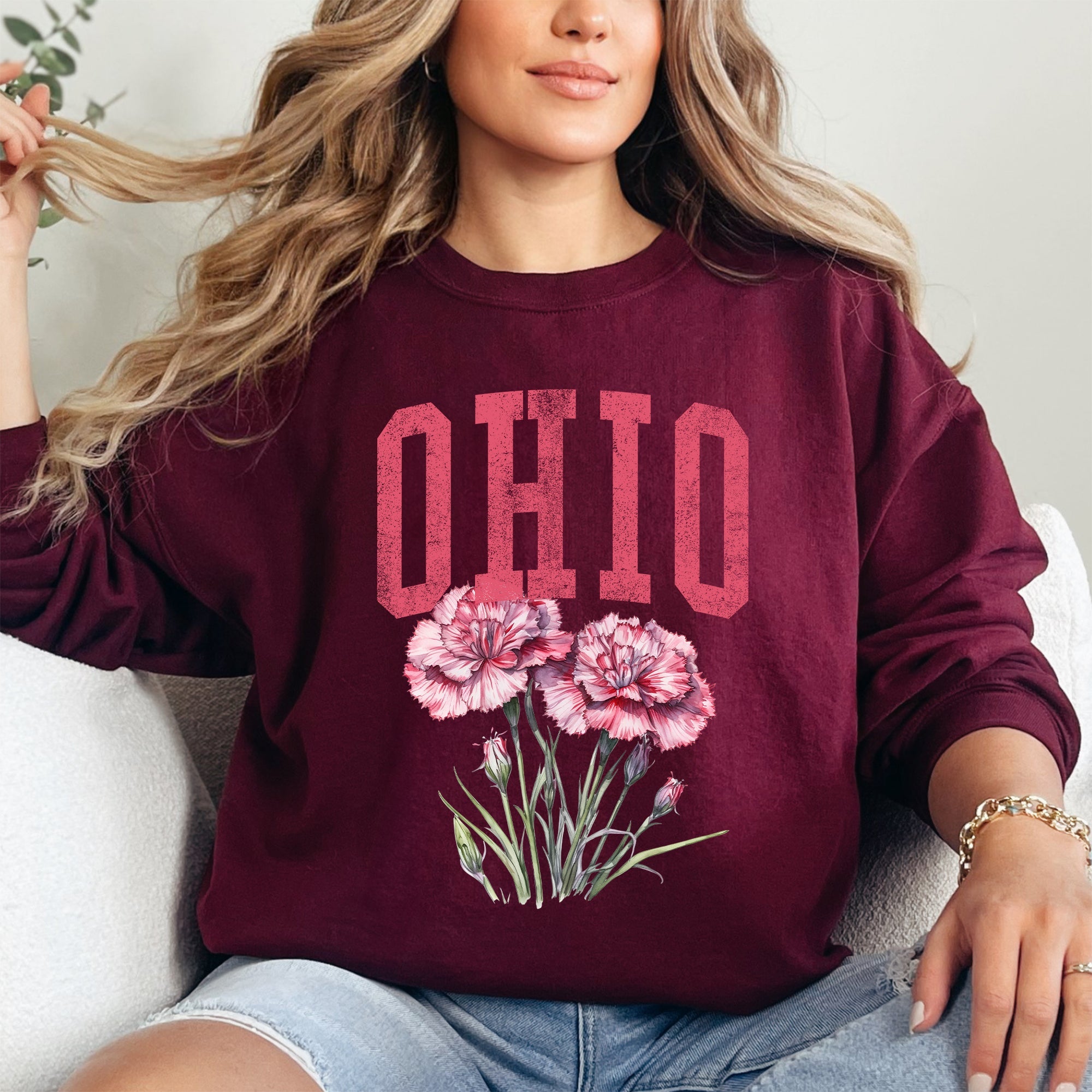 Ohio State Flower Sweatshirt
