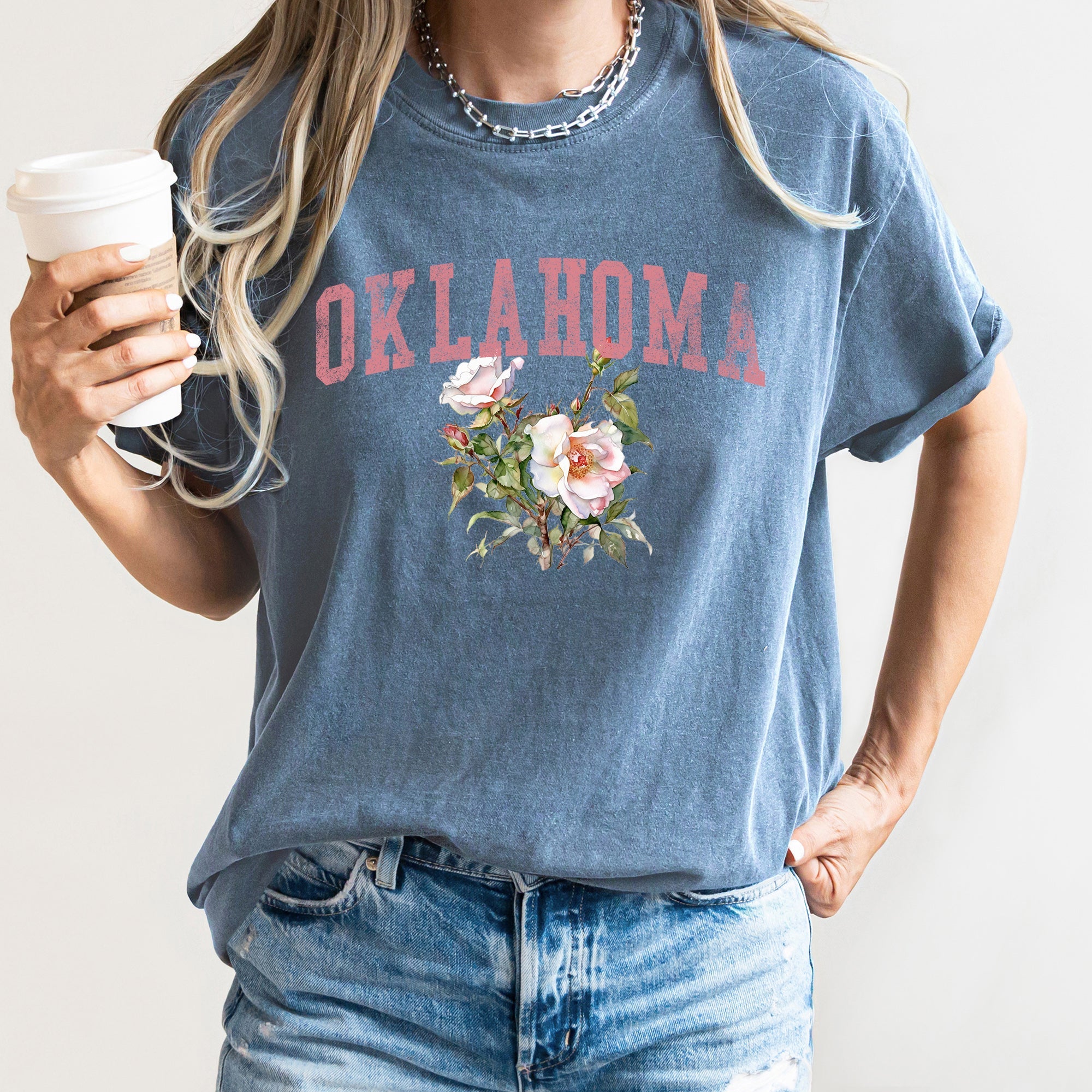 Oklahoma State Flower Comfort Colors Tshirt