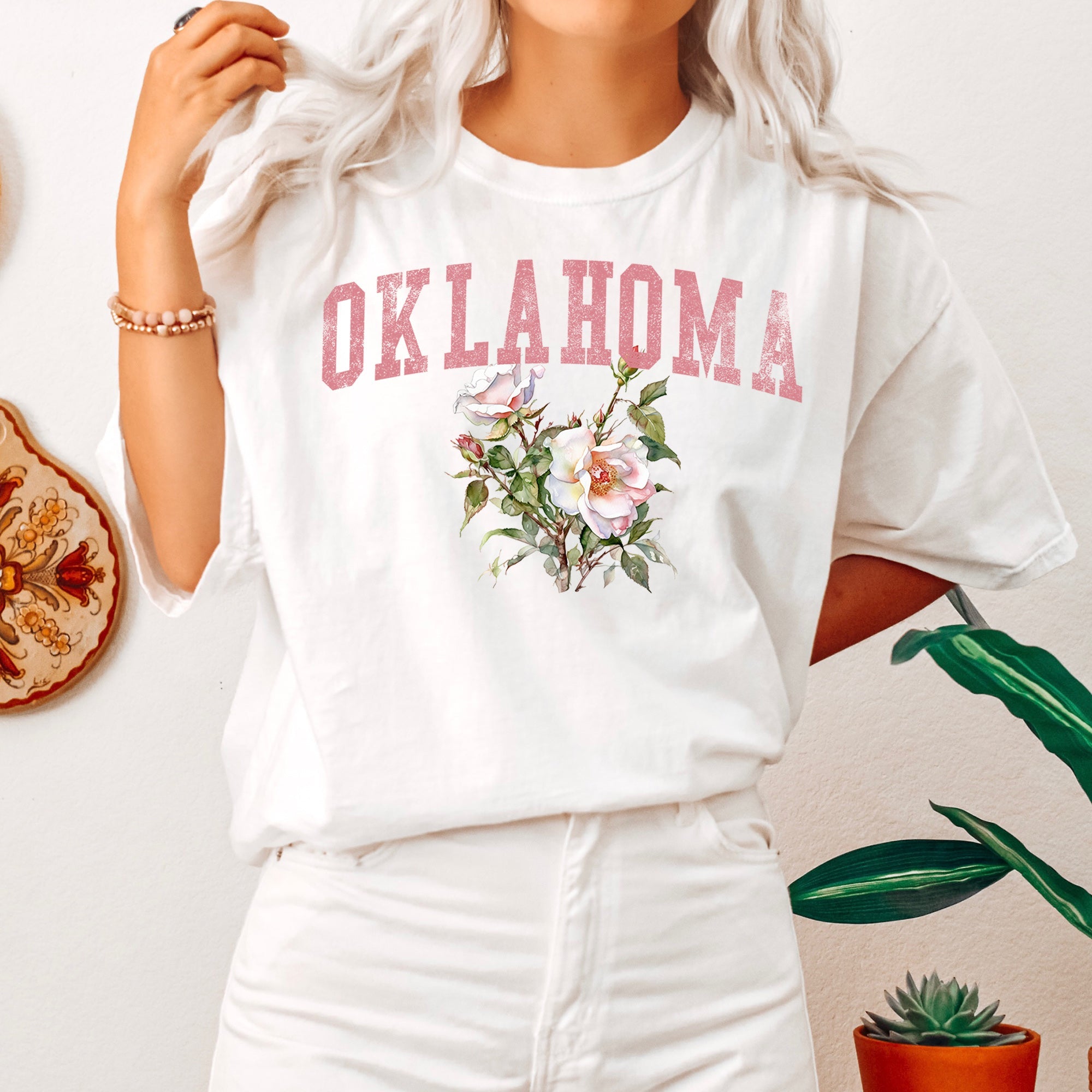 Oklahoma State Flower Comfort Colors Tshirt
