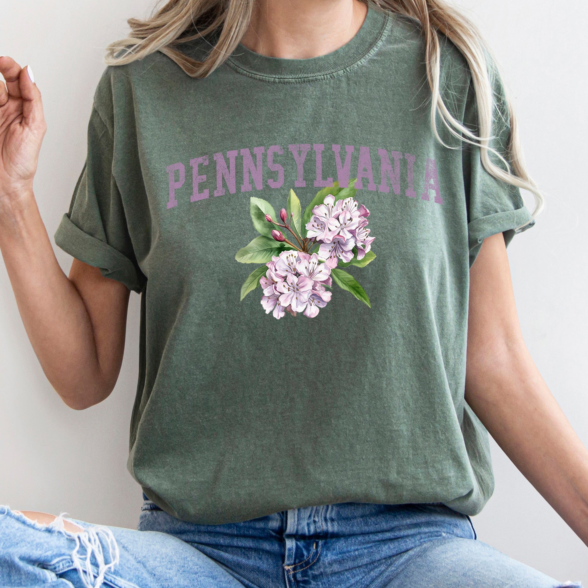 Pennsylvania State Flower Comfort Colors Tshirt
